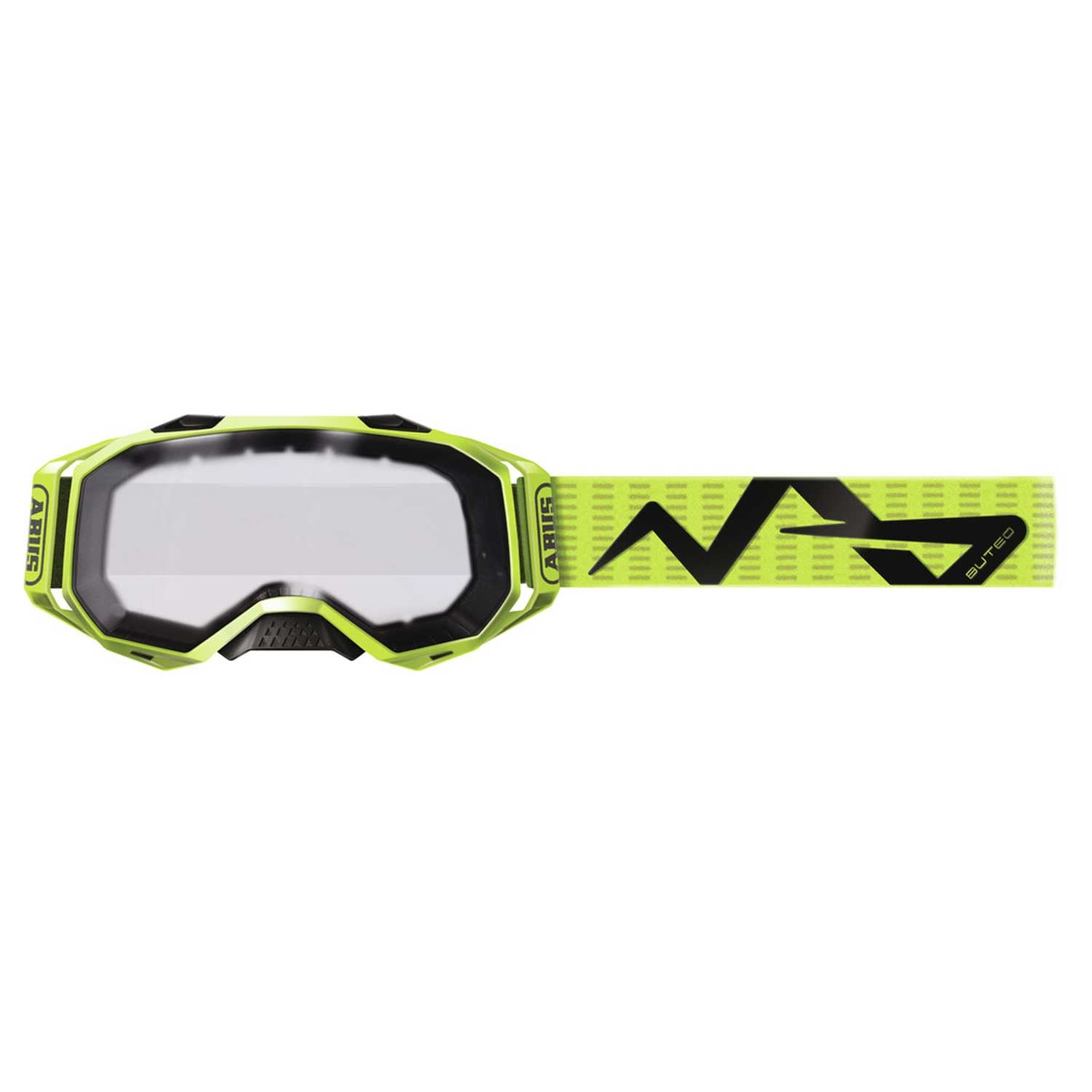 abus buteo mtb brille neon yellow