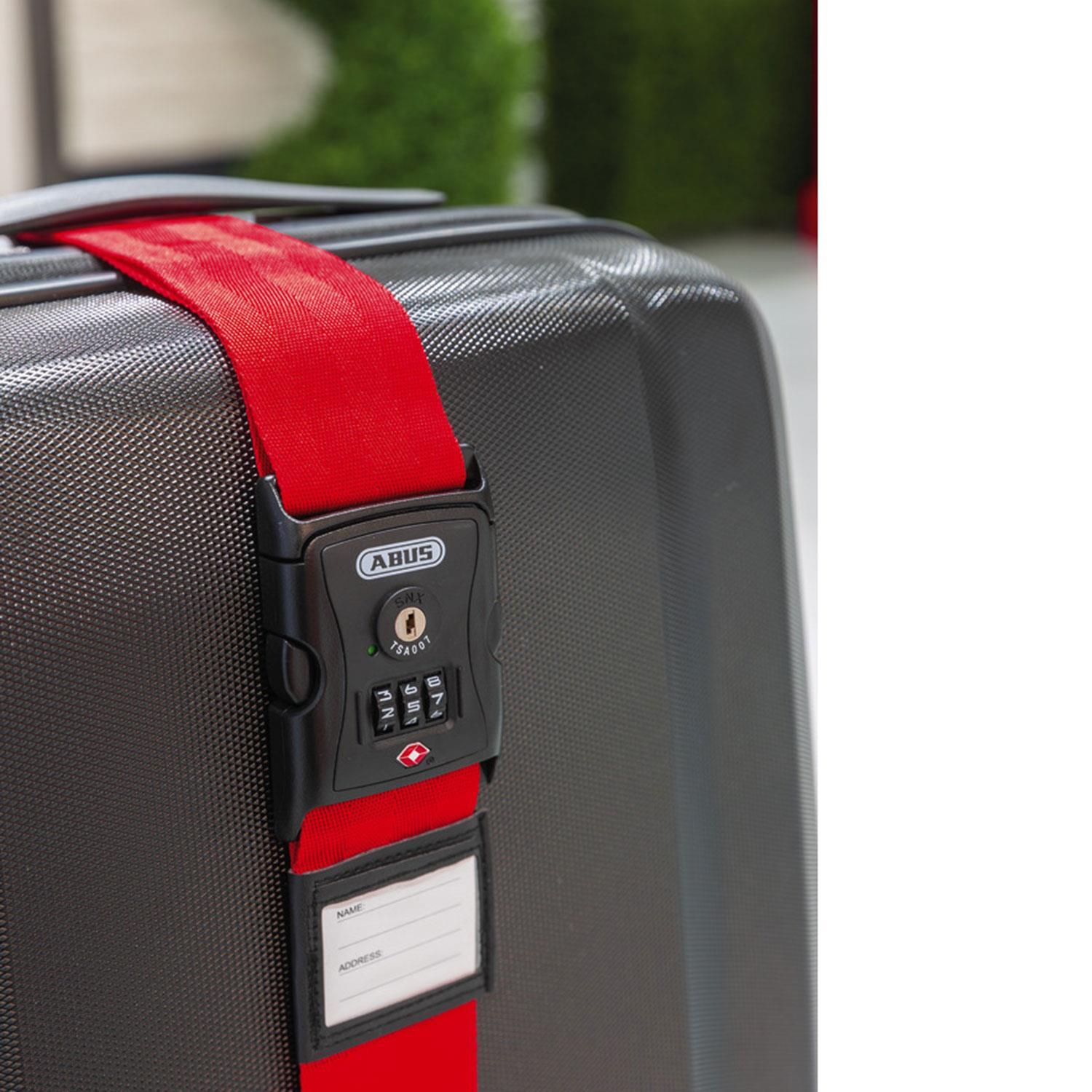 ABUS 620TSA/192 Kofferband - Koffergurt mit Zahlenschloss und Adressfeld – Detailansicht