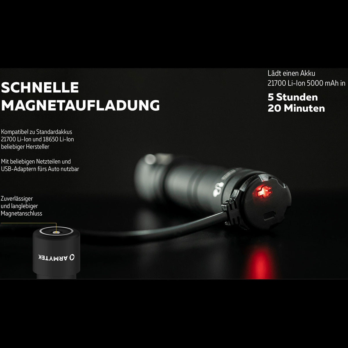 Armytek Wizard C2 Pro Max LR warmweiß - LED Stirnlampe 3870 Lumen mit Magnet Ladefunktion (B-Ware) – Detailansicht