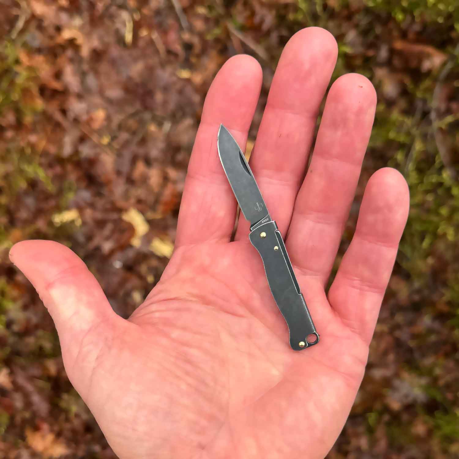 Böker Plus Atlas Mini – Schlüsselbund-Taschenmesser mit Slipjoint – Größe in der Handfläche