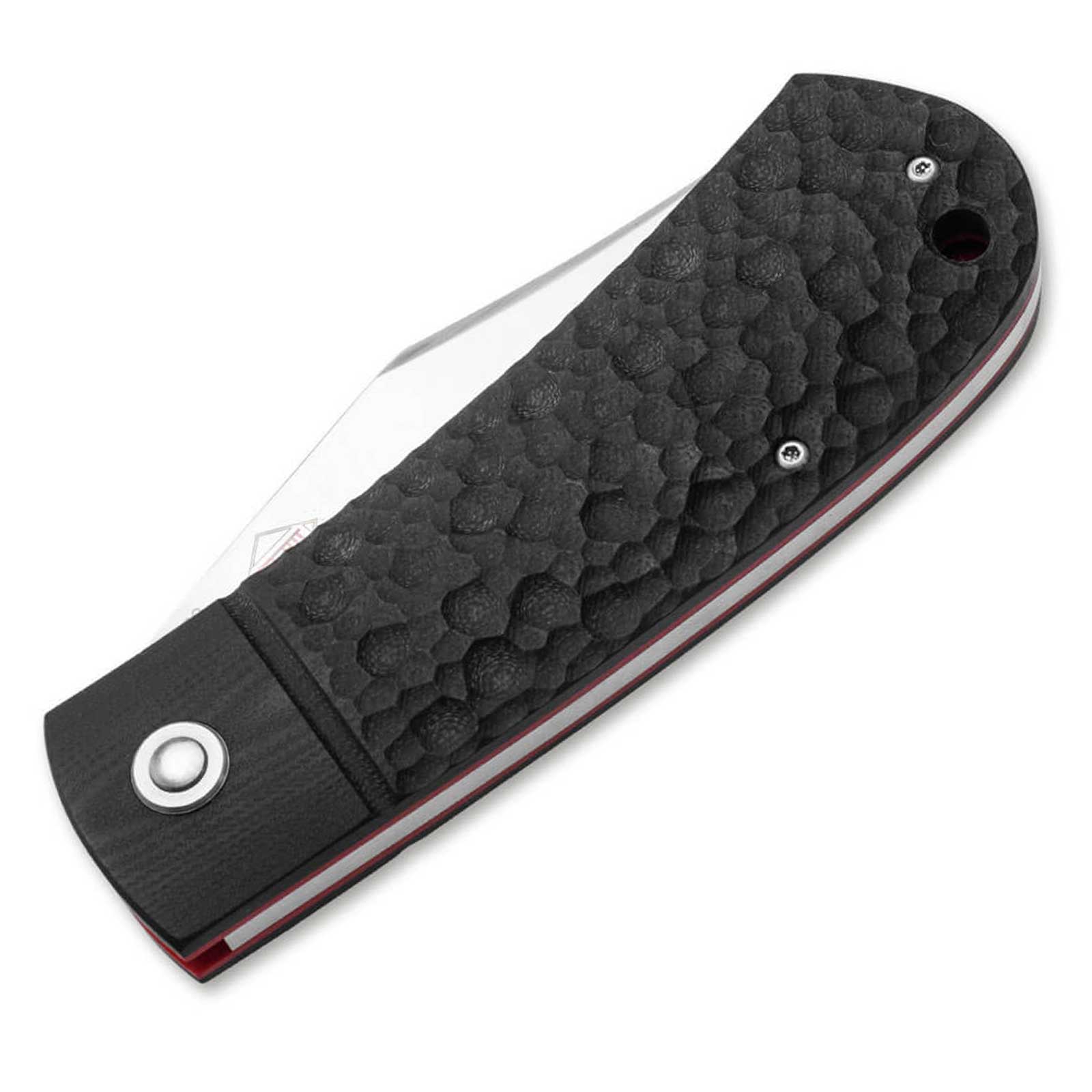 Böker Bad Guy – Slipjoint-Taschenmesser mit D2-Klinge, Nylonetui, §42a-konform – Messeransicht