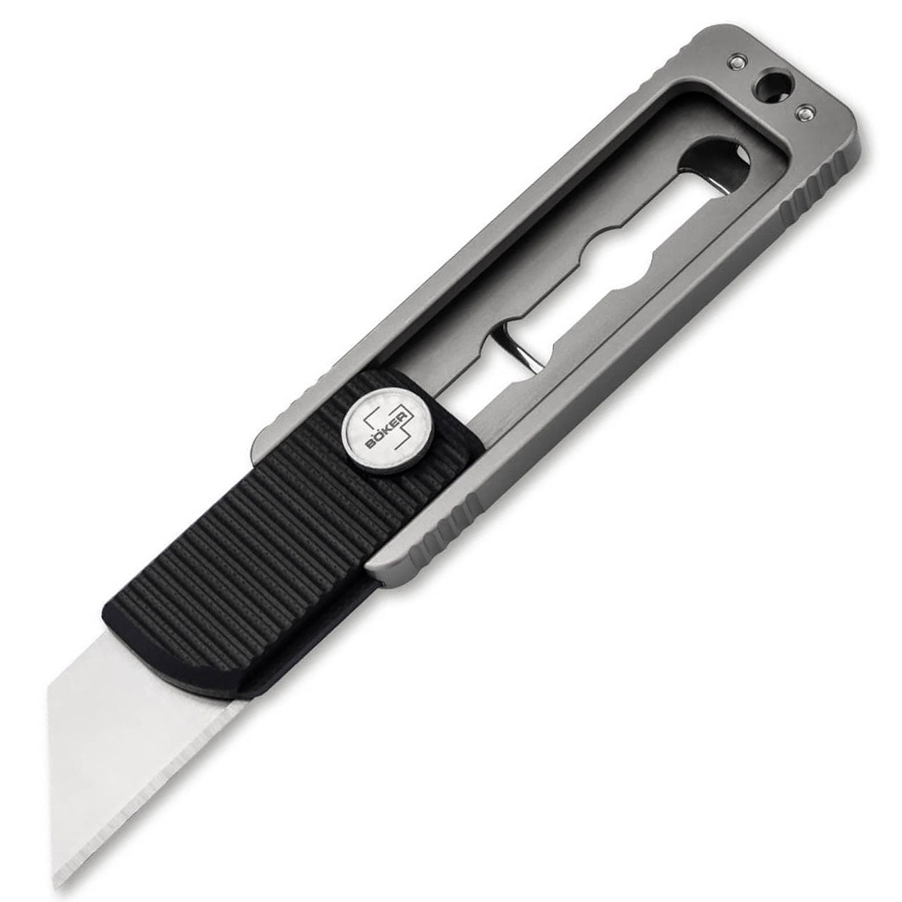 Böker Plus Cutweazle - Edelstahl Cuttermesser mit Wechselklinge & Tip Up Clip – Detailansicht