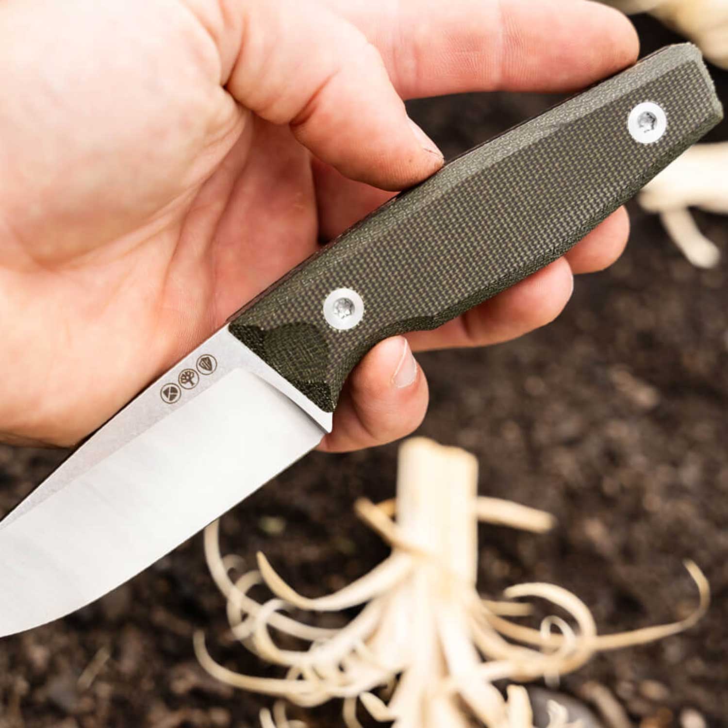 Böker Daily Knives AK4 - Outdoormesser mit Micarta-Griff & Kydexscheide – Detailansicht
