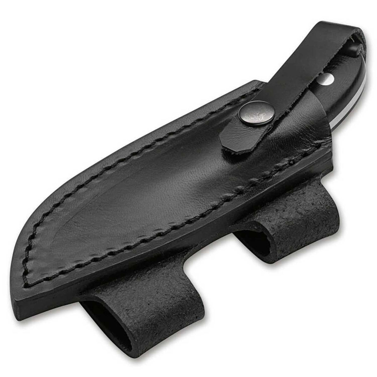 Böker Plus J-Bite – EDC-Messer aus 440C Stahl mit G10 Griff & Lederholster – Detailansicht