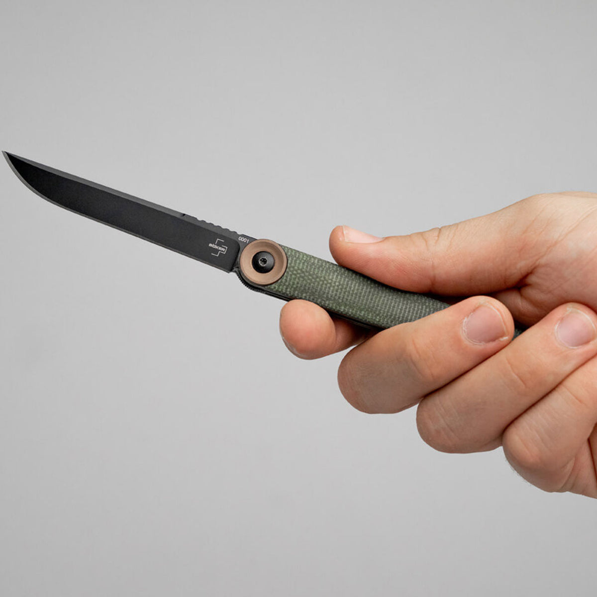 Böker Plus Kaizen Taschenmesser Green Canvas Micarta – Detailansicht