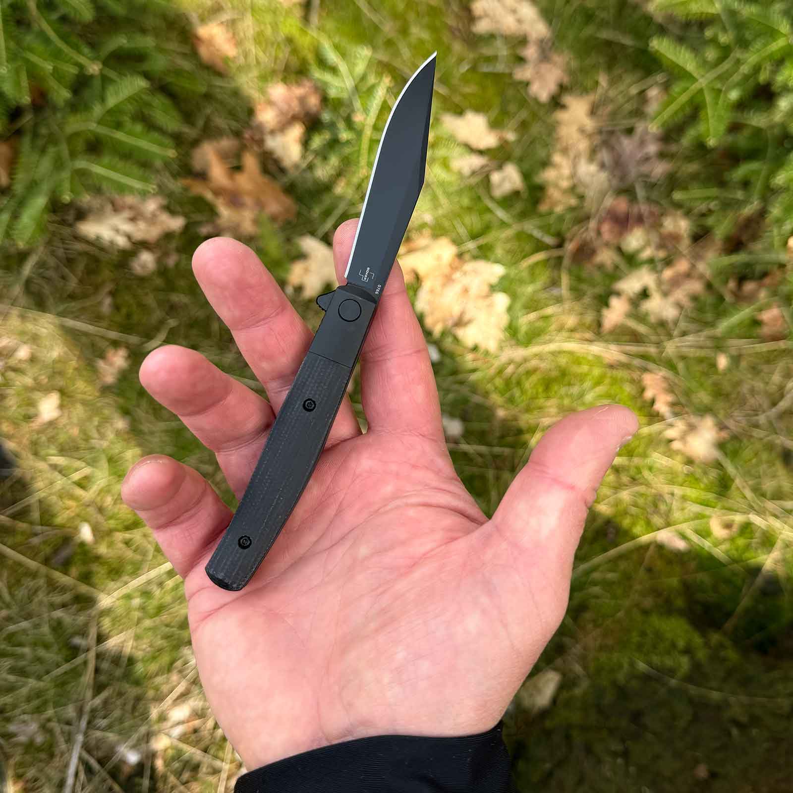 Böker Plus Modern Stockman – Taschenmesser mit Nitro-V Klinge und Micarta-Griff – Produktansicht des Messers – Detailansicht 2