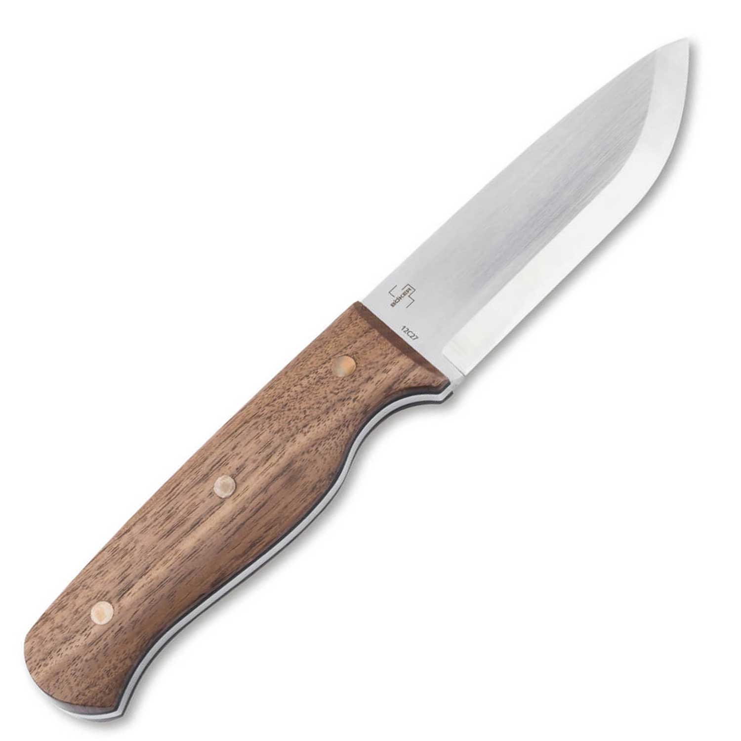 Böker Naturensöhne MK. III - Outdoormesser mit Walnussgriff & Lederscheide – Detailansicht