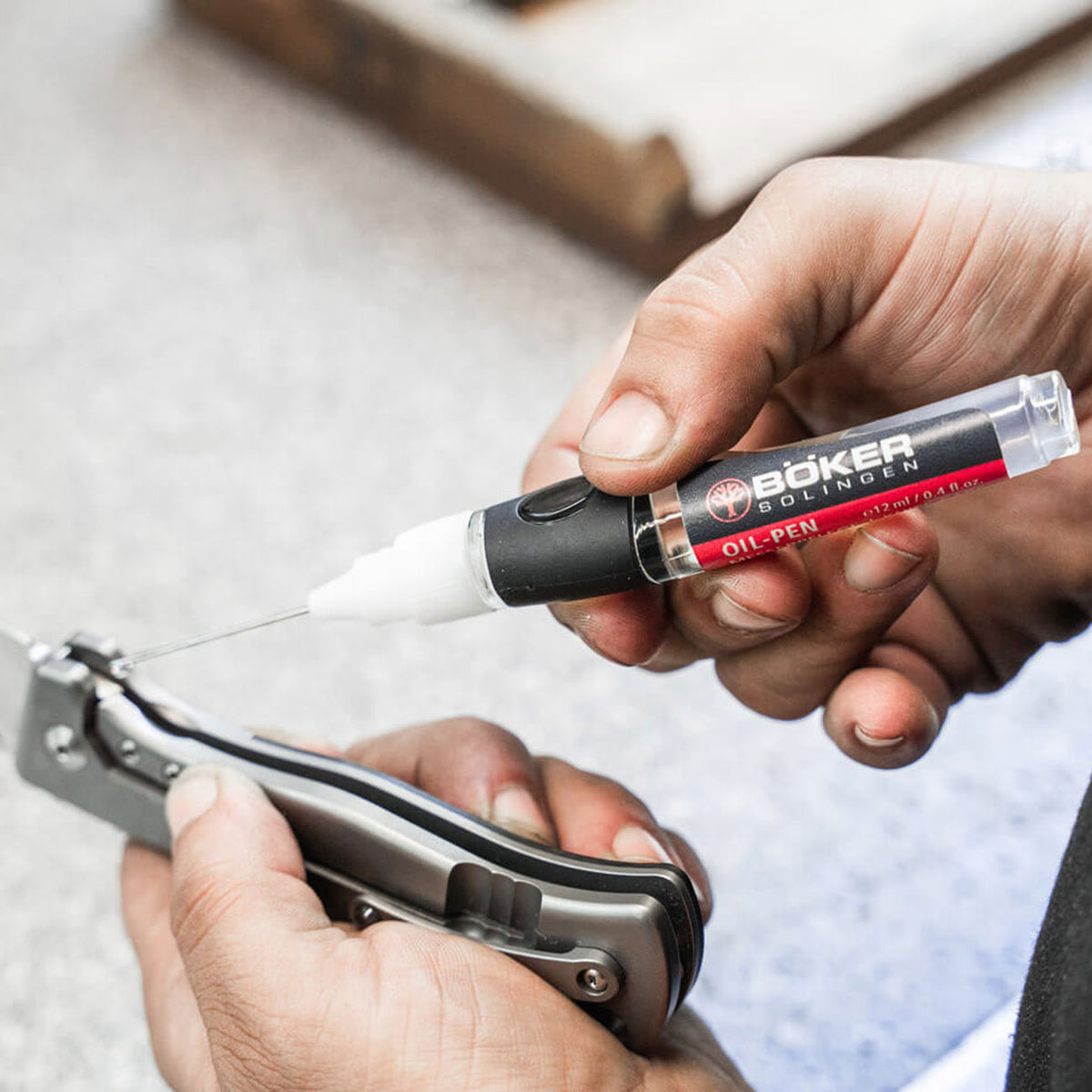 Böker Oil-Pen 2.0 - Messerpflegeöl für Taschenmesser und Multitools