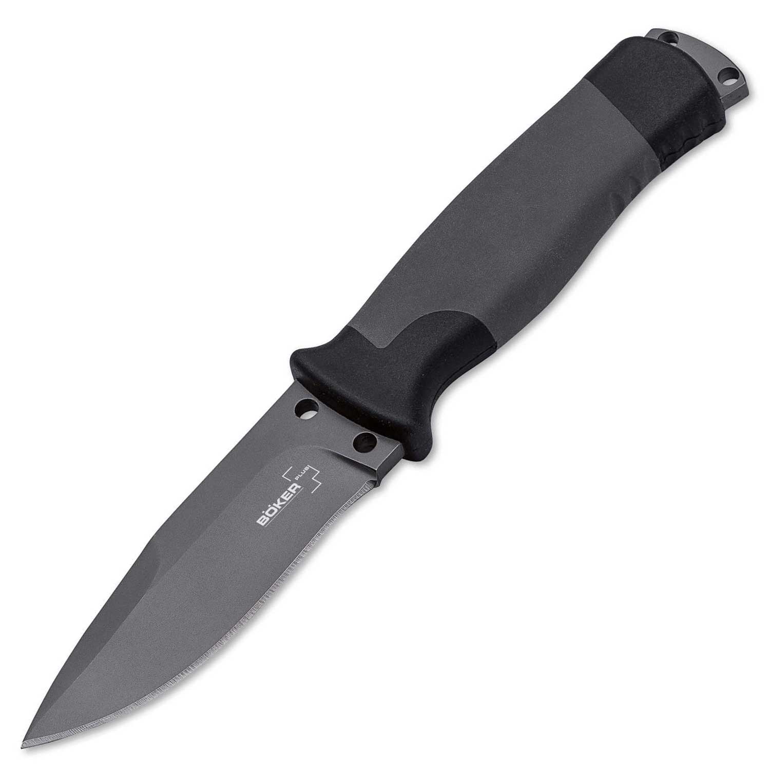 Böker Plus Outdoorsman – Titanbeschichtetes Outdoormesser mit Cordurascheide – Detailansicht