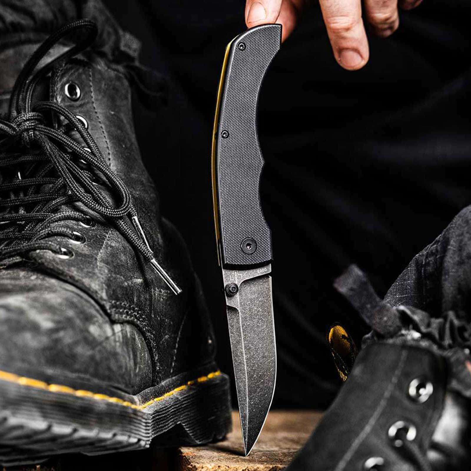 Böker Plus Poke – EDC-Taschenmesser mit D2-Klinge, G10-Griff & Linerlock – mit Tasche