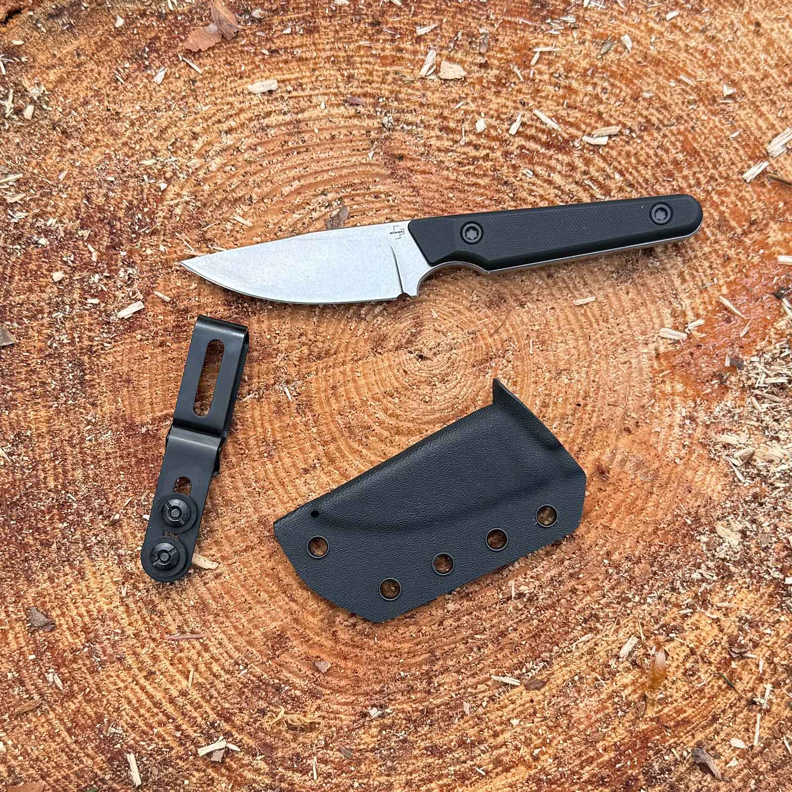 Böker Plus Sentinal – kompaktes Fahrtenmesser mit 14C28N Klinge und Kydexscheide – für Outdoor und Camping