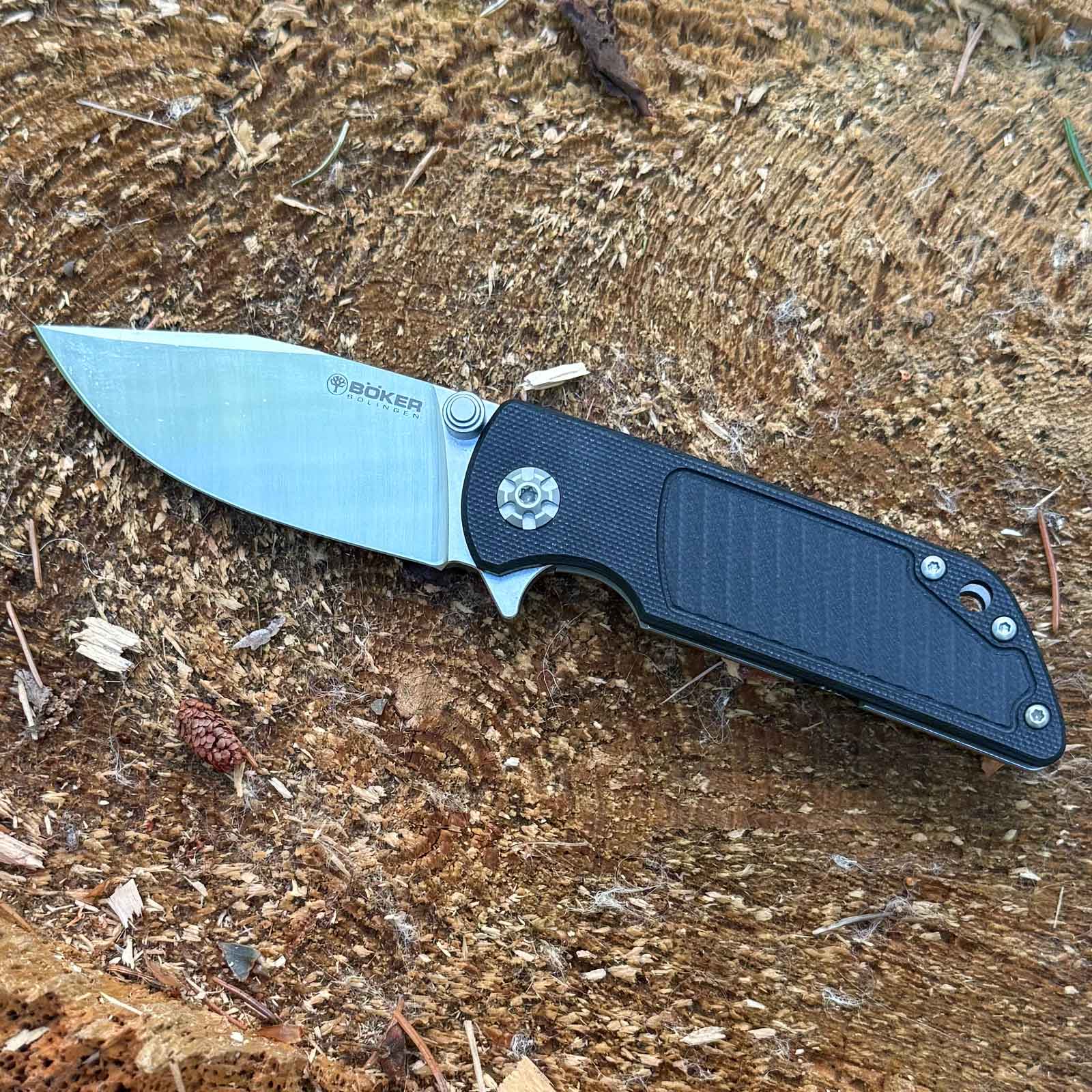 Böker Sherman EDC II G10 Black – Geoeffnete Klinge