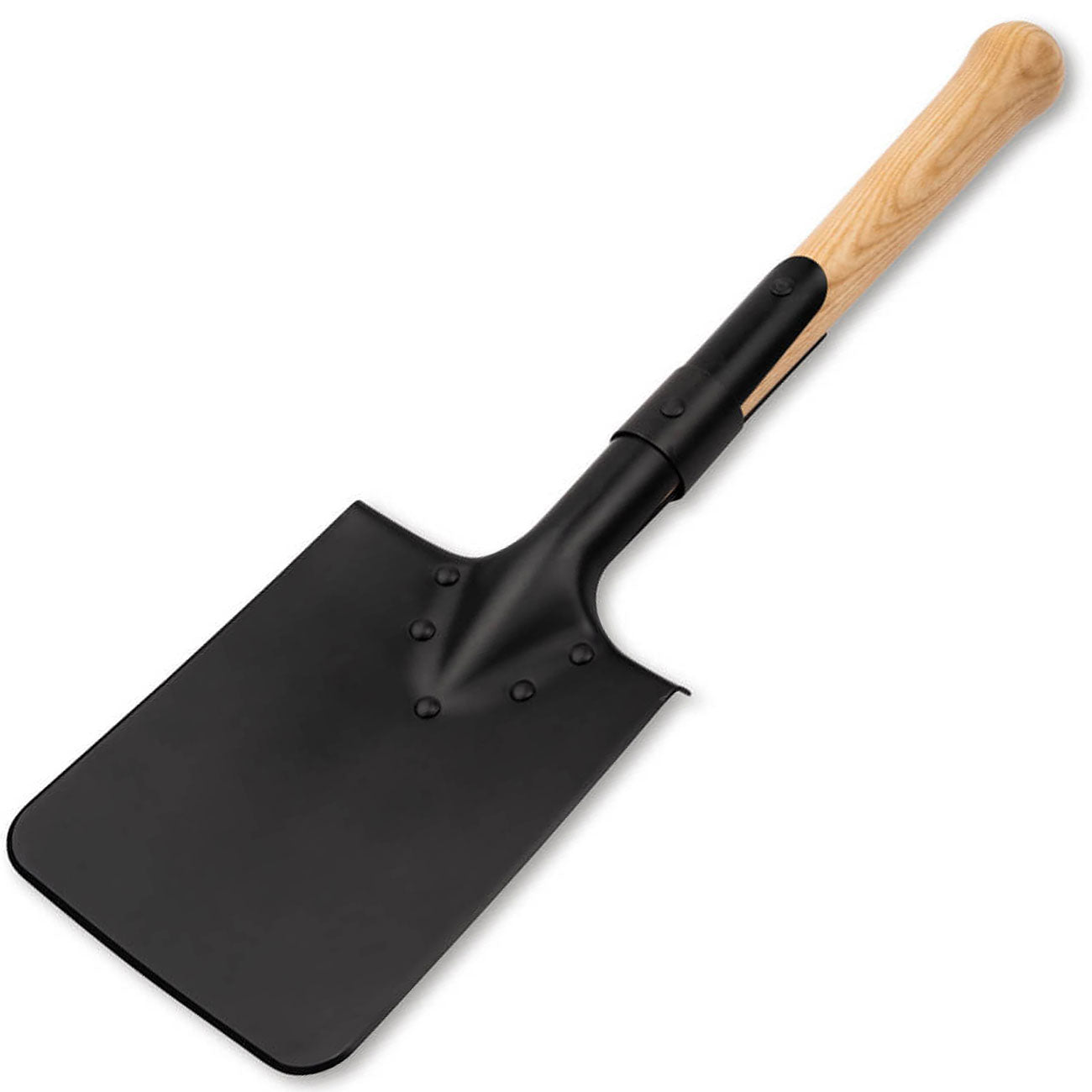 Böker Plus Shovel M1874 Outdoor Feldspaten mit Eschenholzgriff und Nylonetui – Detailansicht