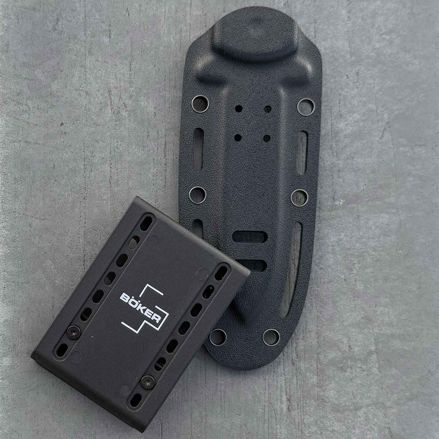 Böker Plus Steel-Mariner - Tauchermesser mit titanbeschichteter Klinge & Kydexscheide – Detailansicht