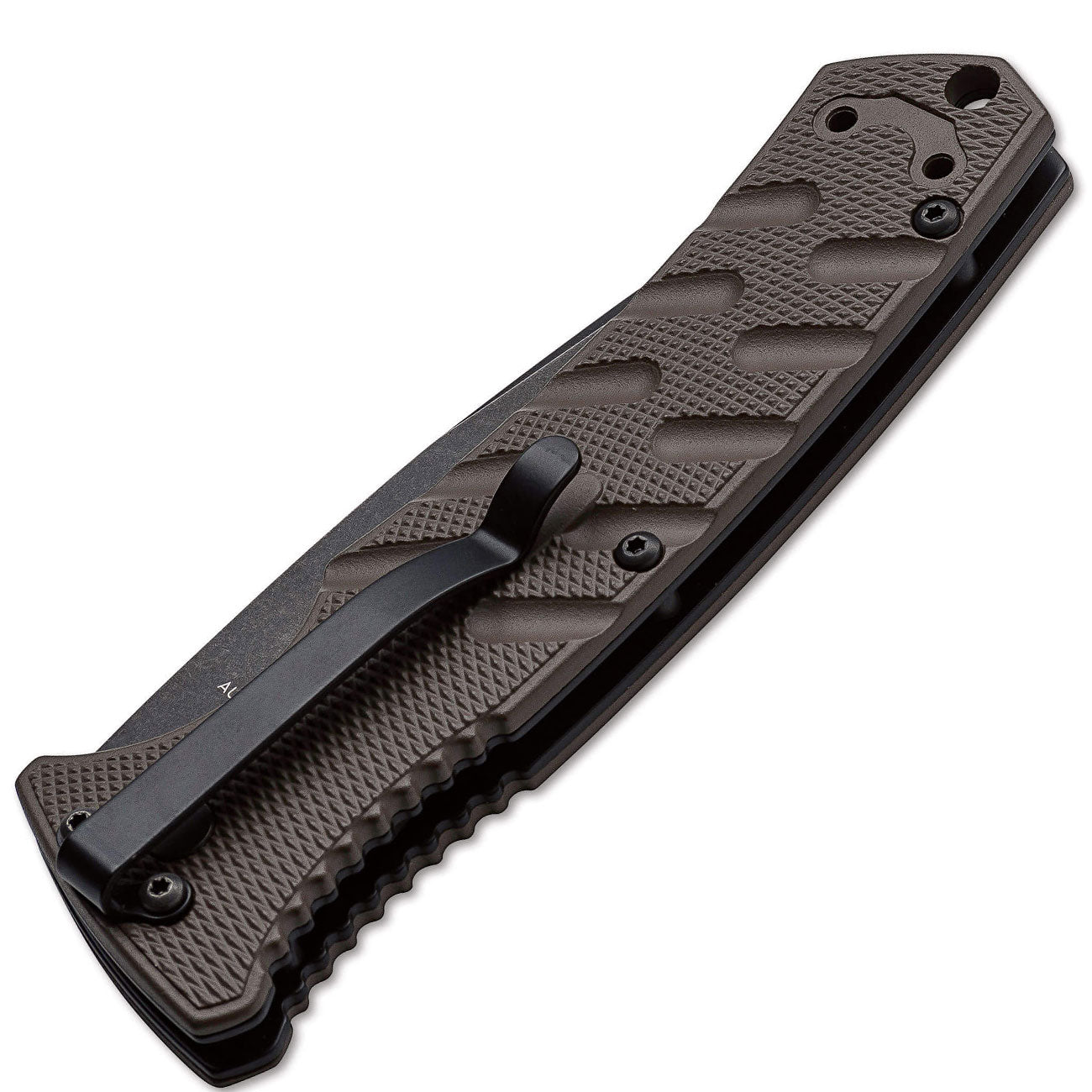 Böker Plus Strike Tanto Coyote braun - Taschenmesser mit umsetzbarem Clip – Detailansicht