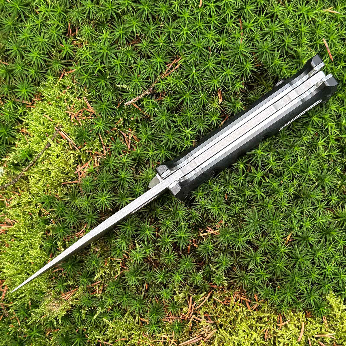 Böker Plus Extension Knife – Verlängerungsmesser mit D2 Klinge und Kydexscheide – Detailansicht, Klinge und Schneide – Detailansicht 9