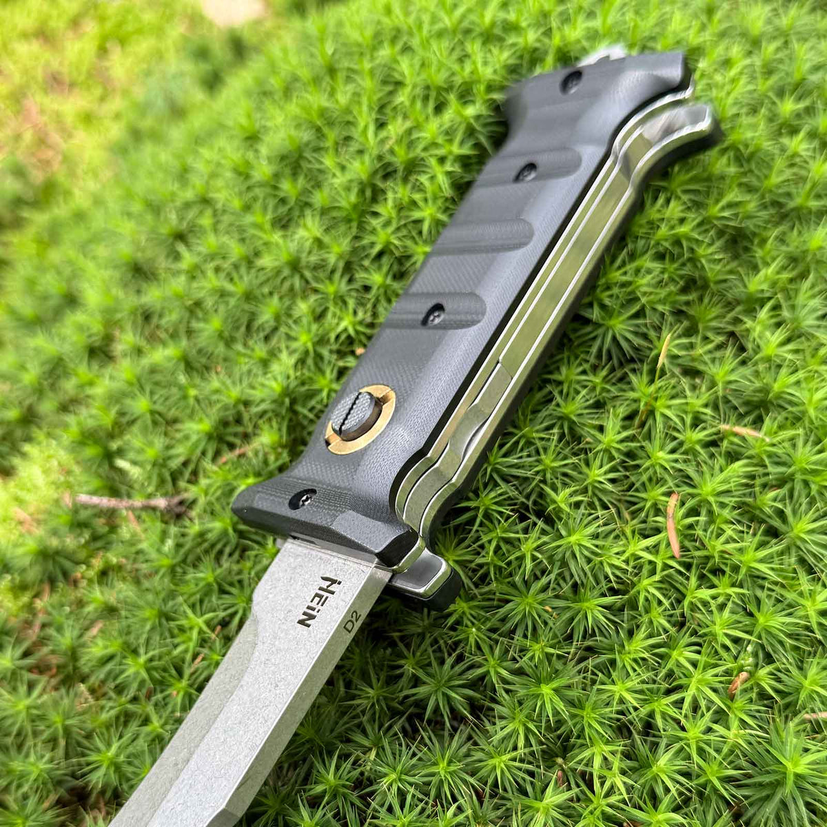 Böker Plus Extension Knife – Verlängerungsmesser mit D2 Klinge und Kydexscheide – Detailansicht, Klinge und Schneide – Detailansicht 8