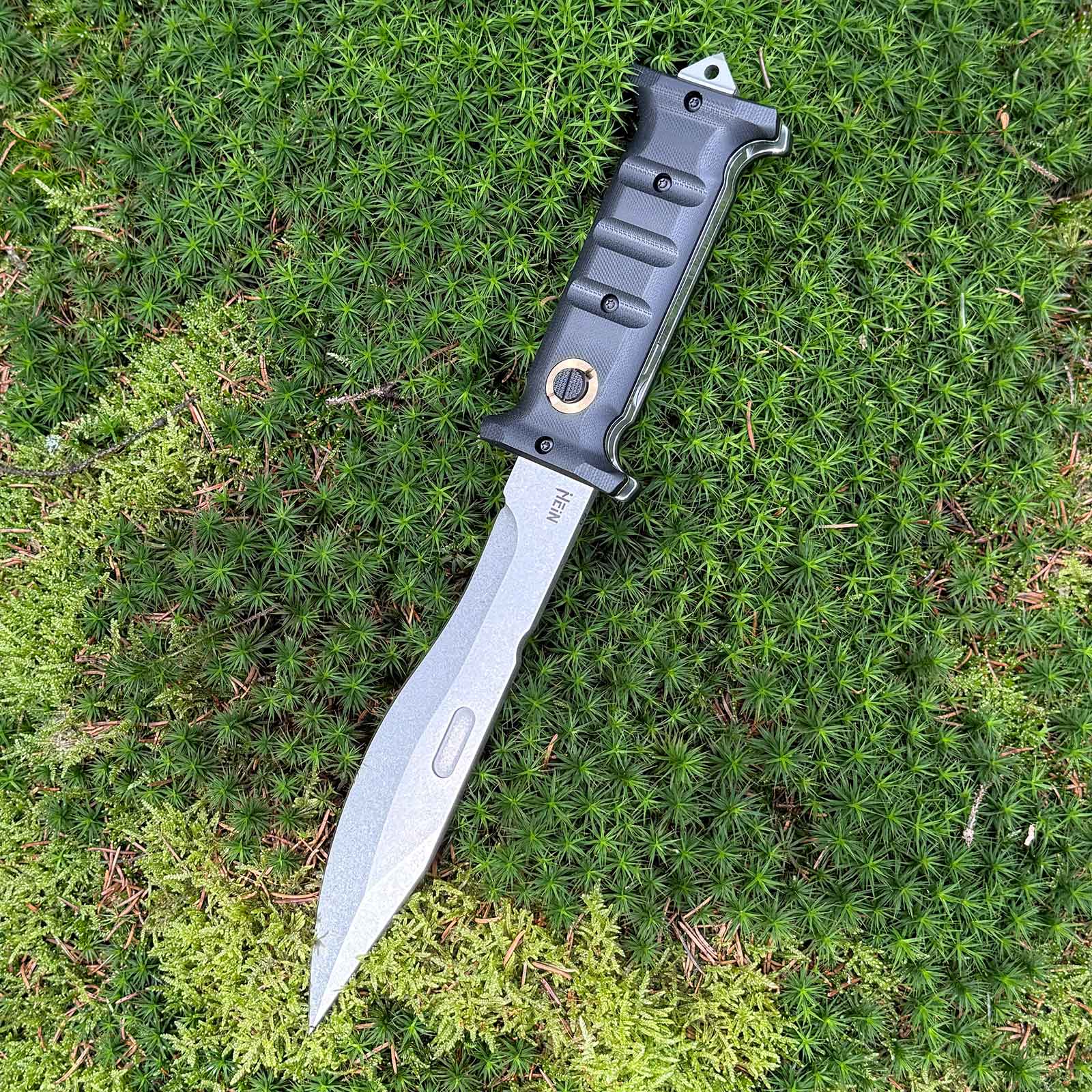 Böker Plus Extension Knife – Verlängerungsmesser mit D2 Klinge und Kydexscheide – Klinge und Schneide