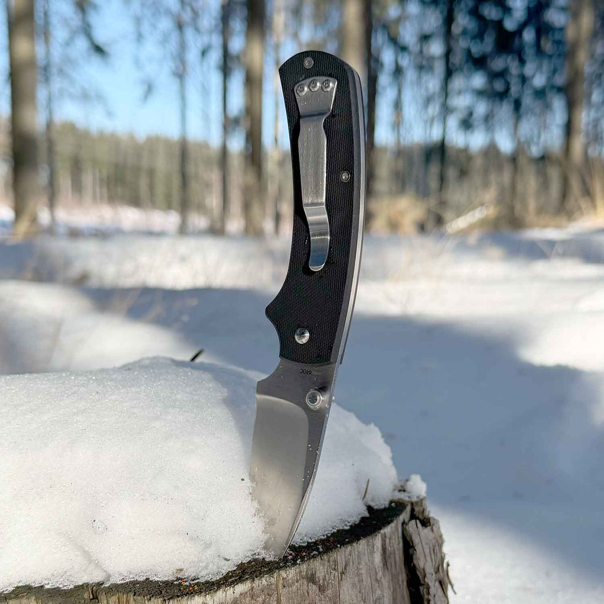 Böker Plus XS Drop – Kompaktes Slipjoint Taschenmesser mit Droppoint-Klinge – Detailansicht