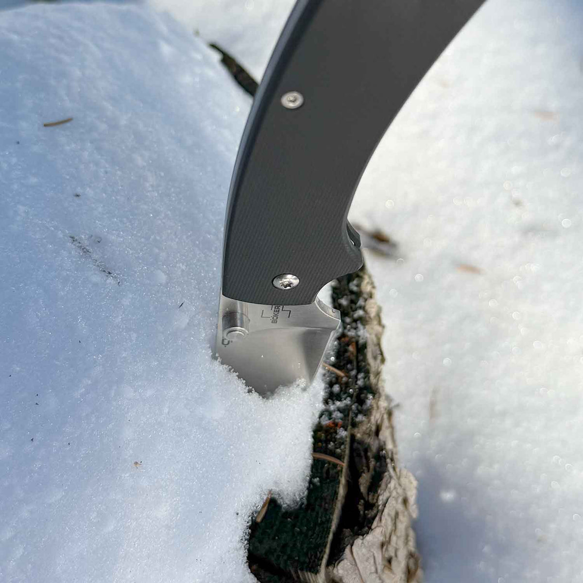 Böker Plus XS Drop – Kompaktes Slipjoint Taschenmesser mit Droppoint-Klinge – Detailansicht