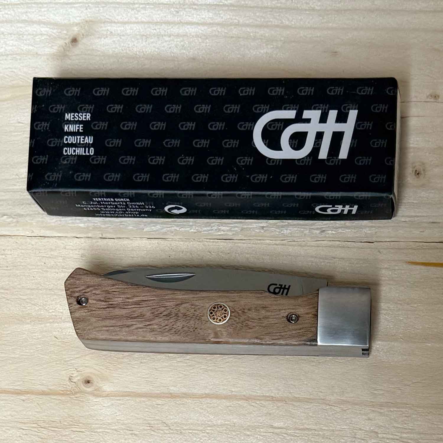 Herbertz CJH Outdoor Kochmesser – Mit Gemüseschäler und Fischschupper – Detailansicht