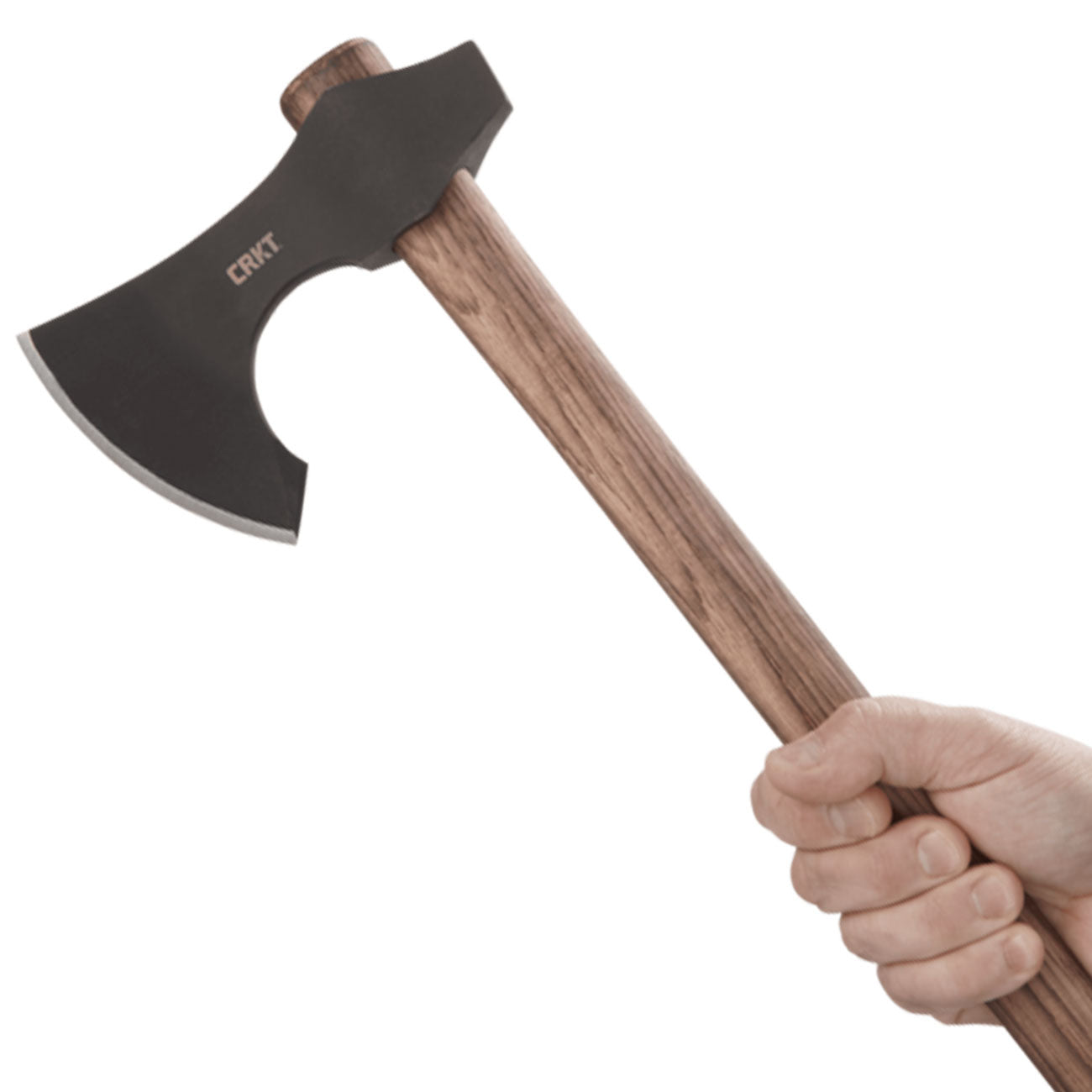 CRKT Berserker Axt - Bartaxt aus 1055 Kohlenstoffstahl mit Hickoryholzgriff 48cm – Detailansicht
