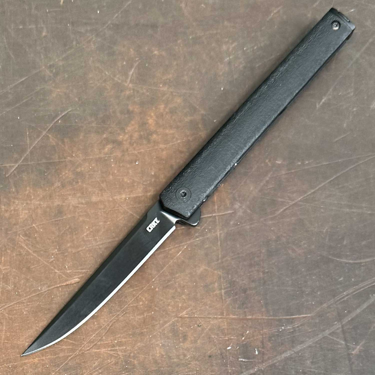 CRKT CEO Black – Schlankes EDC Taschenmesser mit AUS-8 Klinge und Tip-Down Clip