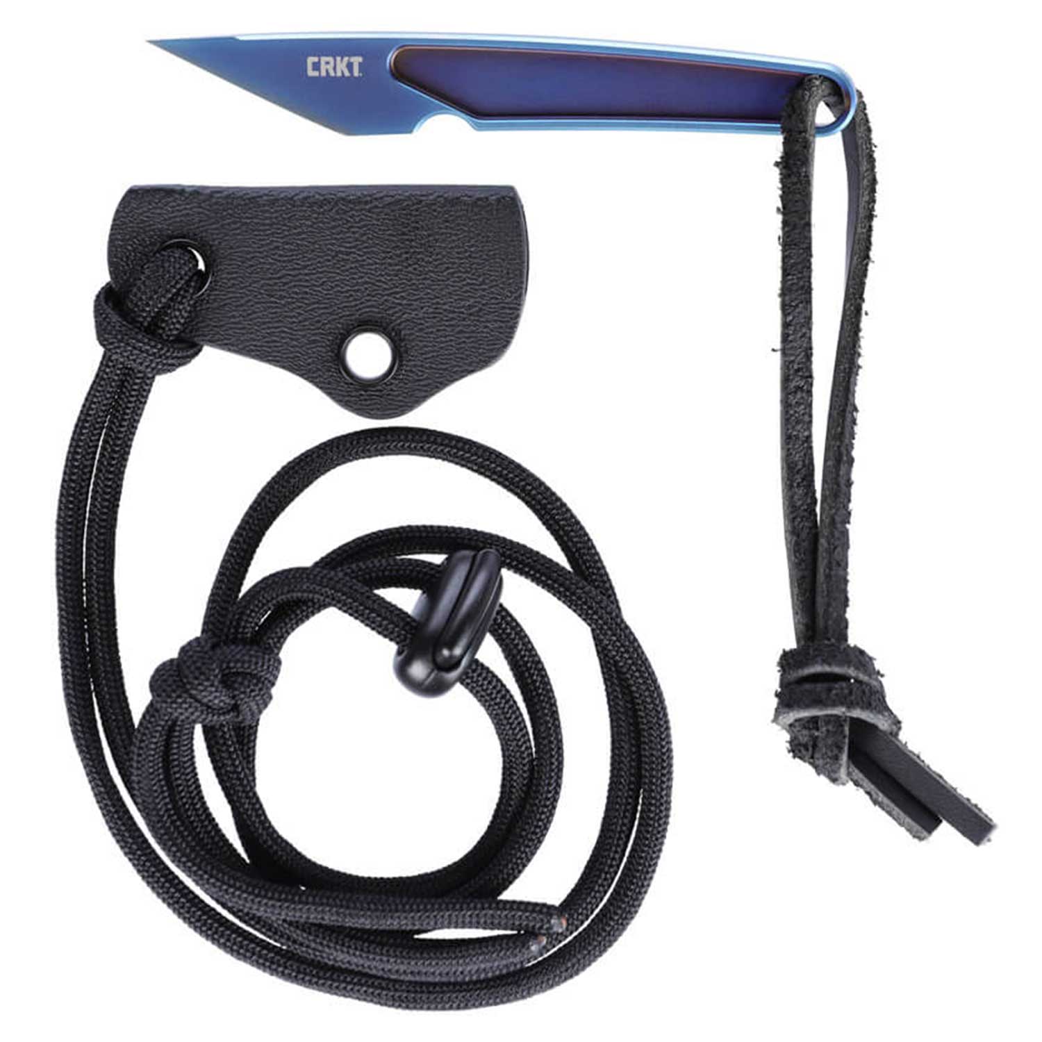CRKT HangTi Blue – Ultraleichtes Titan Neck Knife mit Kydexscheide – Detailansicht