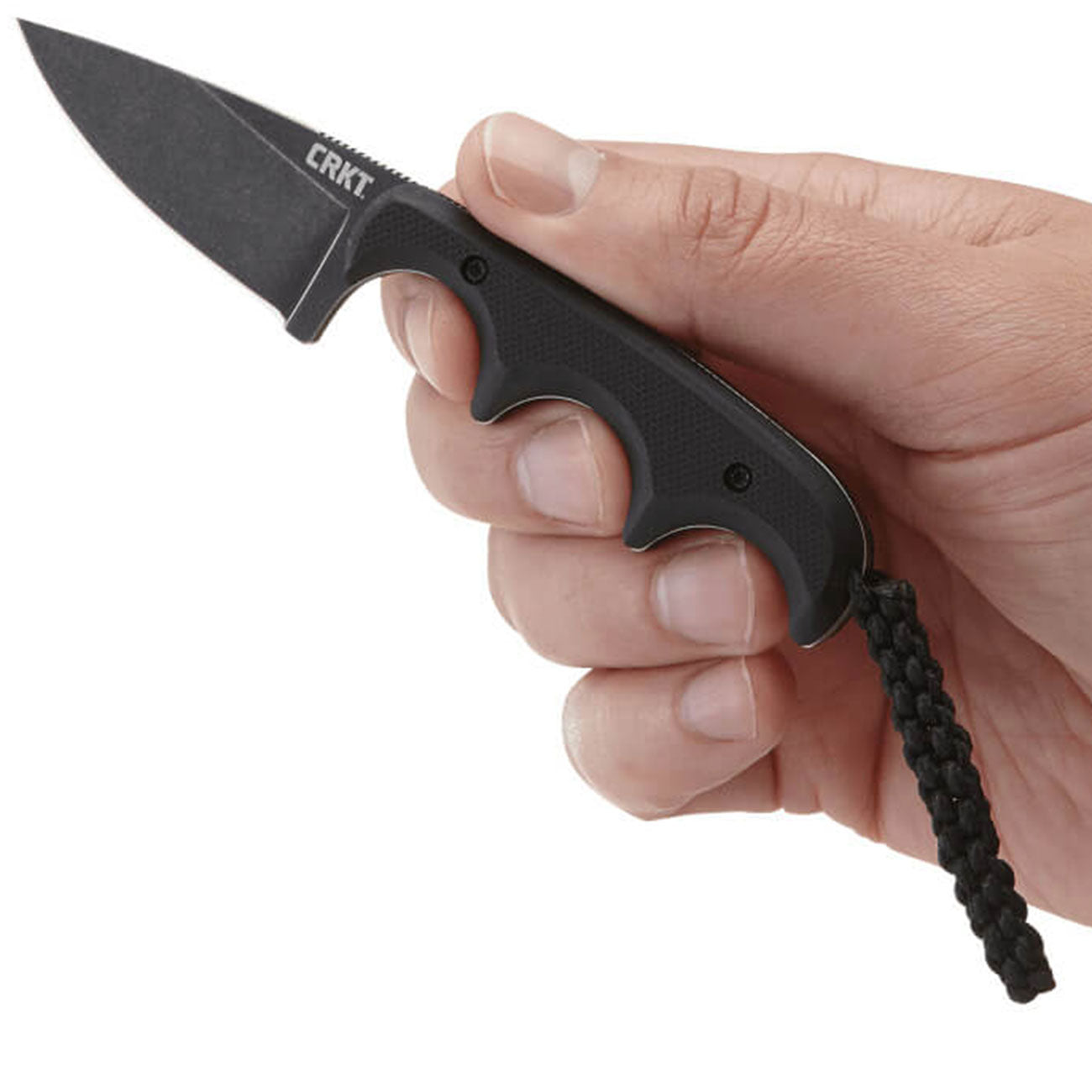 CRKT Minimalist Drop Point EDC Neck Knife Messer, Alan Folts, EDC, 5Cr15Mol Stahl – Detailansicht
