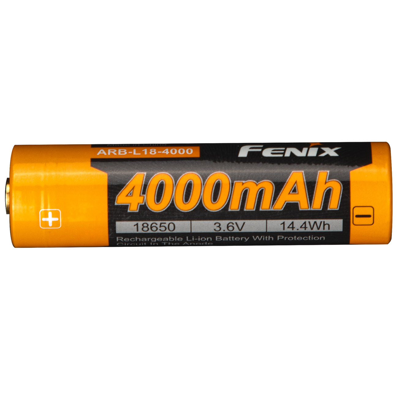 Fenix ARB-L18-4000 Li-Ion Akku, 18650, 4000mAh, Schutzschaltung – Detailansicht
