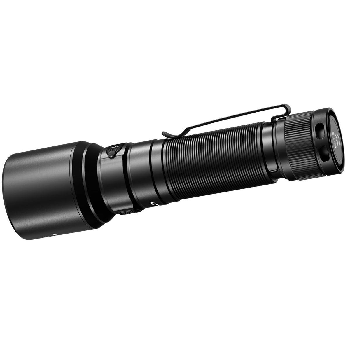 Fenix C7 LED Taschenlampe 3000 Lumen, 470m Leuchtweite, USB-C, Akku, Seitenschalter – Detailansicht