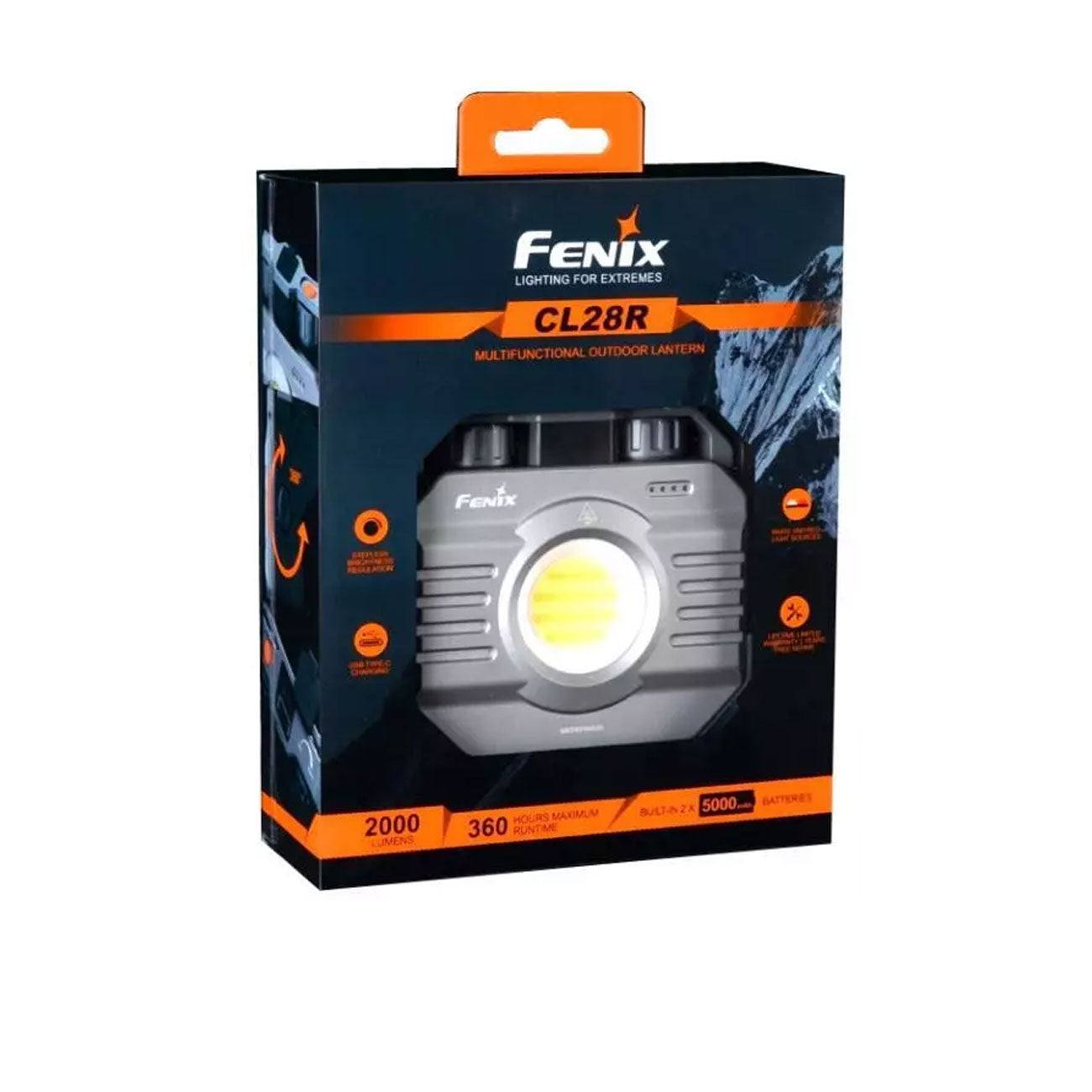 Fenix CL28R - multifunktionale LED Outdoor-Leuchte, 21700 Akku, Powerbank, USB ladbar – Detailansicht