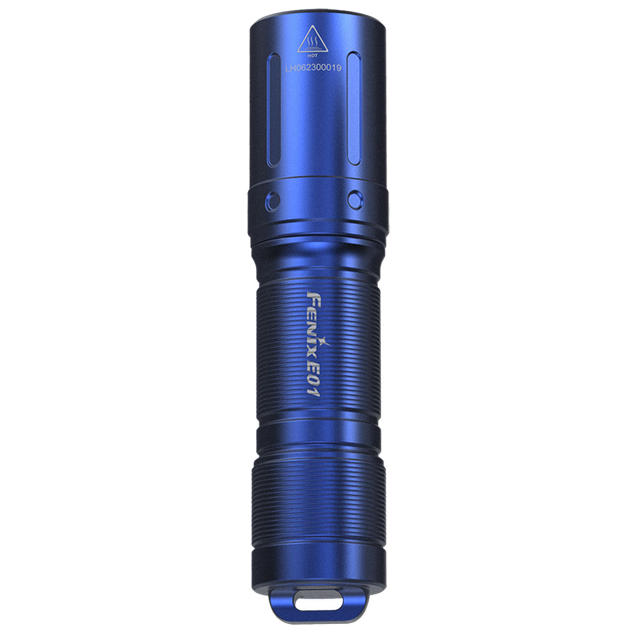 Fenix E01 V2.0 LED Schlüsselbundleuchte, AAA Batterie, Akku, EDC, Einhandbedienung – Farbvariante schwarz, Größenvergleich in der Hand – Detailansicht 6