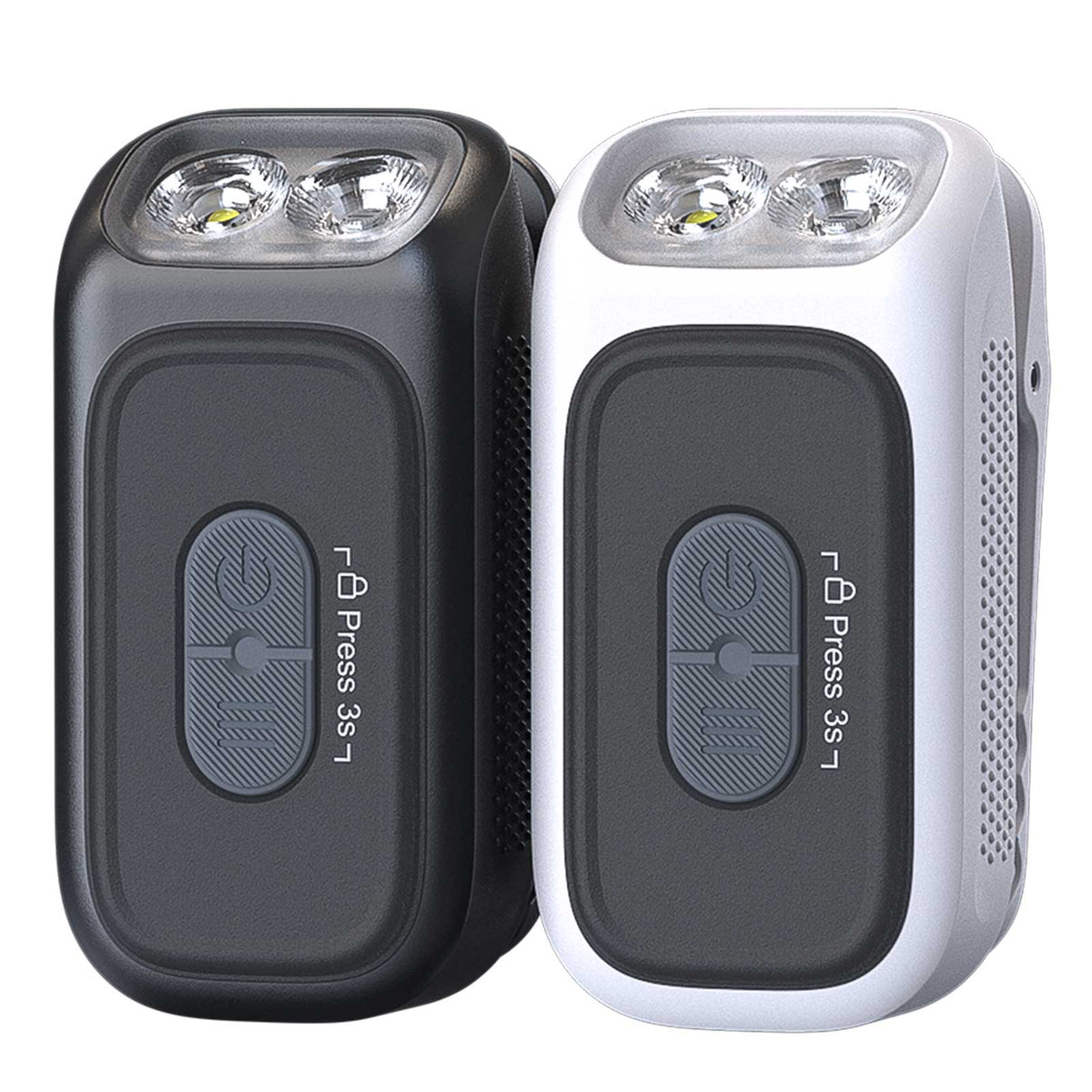 Fenix E04R - drehbare Mini Taschenlampe weiß & schwarz