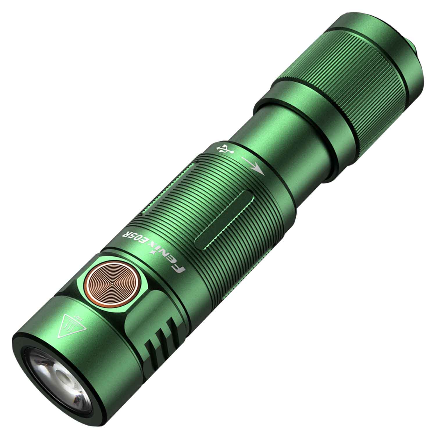 Fenix E05R - Mini LED Taschenlampe 400 Lumen mit USB-Ladefunktion - 3 Farben – Detailansicht