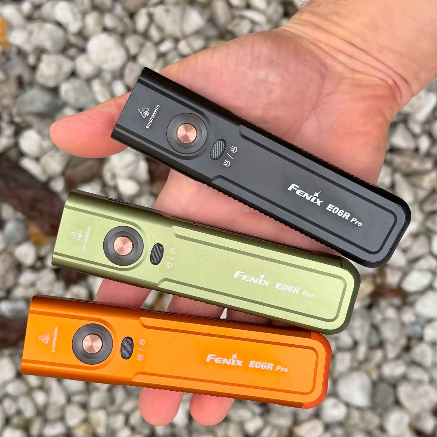 Fenix E06R Pro – Flache EDC-Taschenlampe mit UV-Licht & Laser 1600 Lumen USB-C – Detailansicht