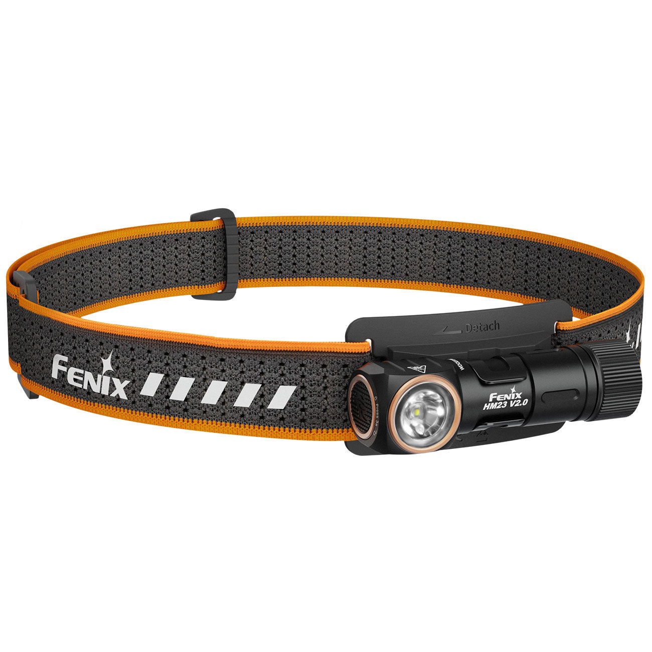 Fenix HM23 V2.0 LED Stirnlampe 300 Lumen, kompakt, magnetische Endkappe, Rotlicht – Detailansicht