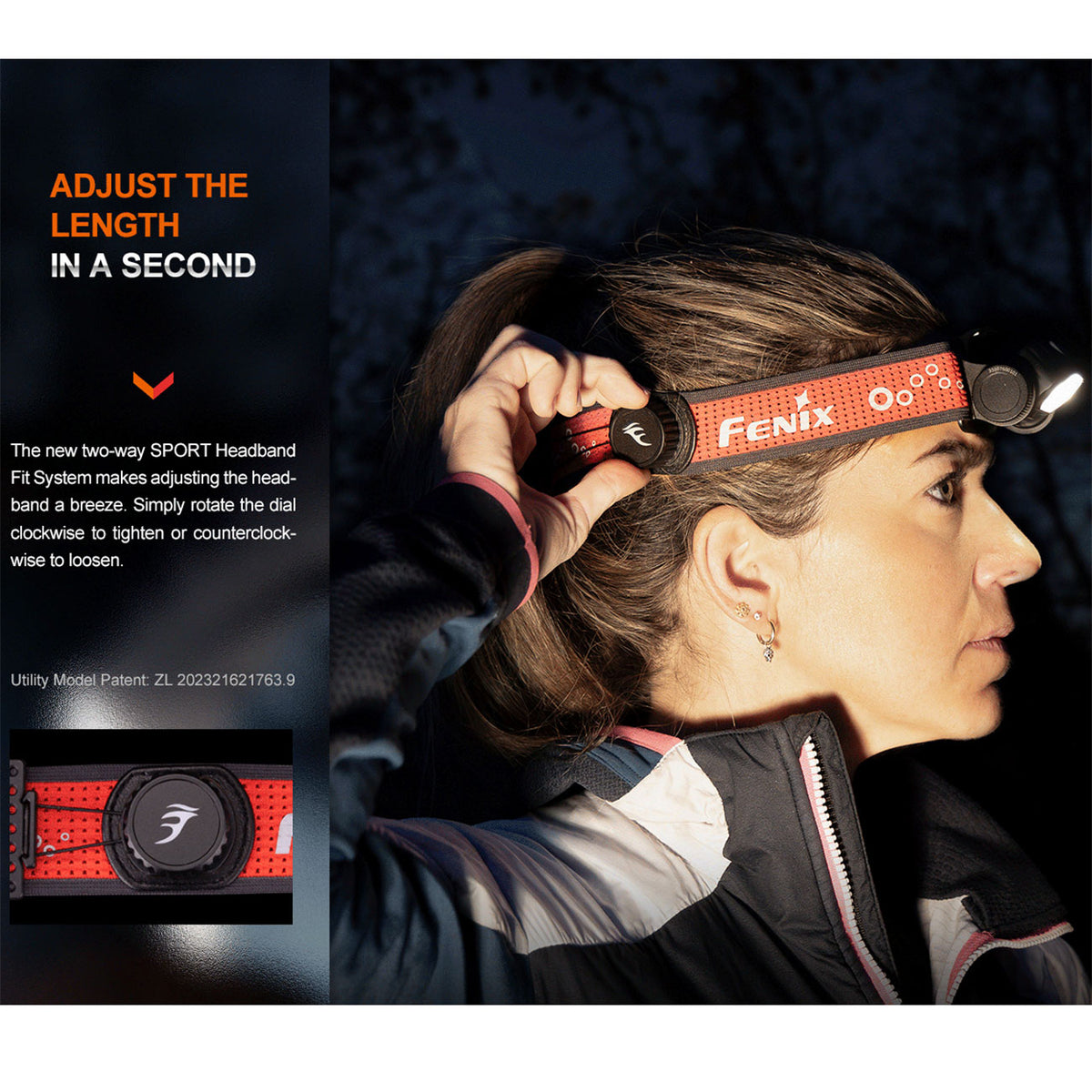 Fenix HM65R-T V2.0 Trailrunning Dual LED Stirnlampe 1600 Lumen 3 Farbvarianten – Kopfband und Tragesystem – Detailansicht 7