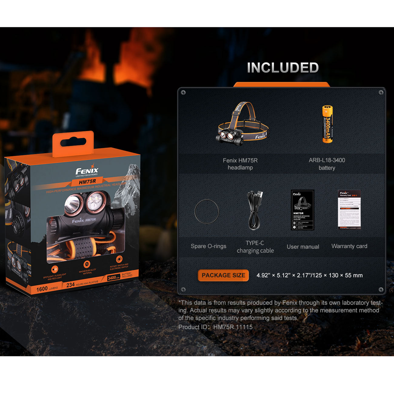 Fenix HM75R SE LED Stirnlampe 1600 Lumen – Detailansicht