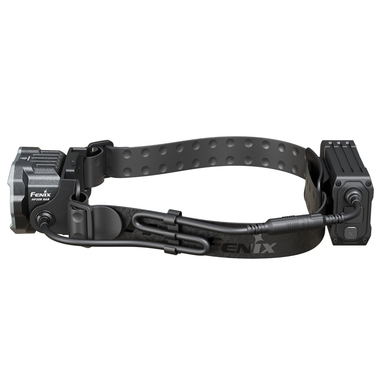 Fenix HP35R SAR – Stirnlampe mit Gummiband für Helme, 4000 lm, Spot- & Flutlicht – Kopfband und Tragesystem, Lichtbild und Leuchtleistung – Detailansicht 6
