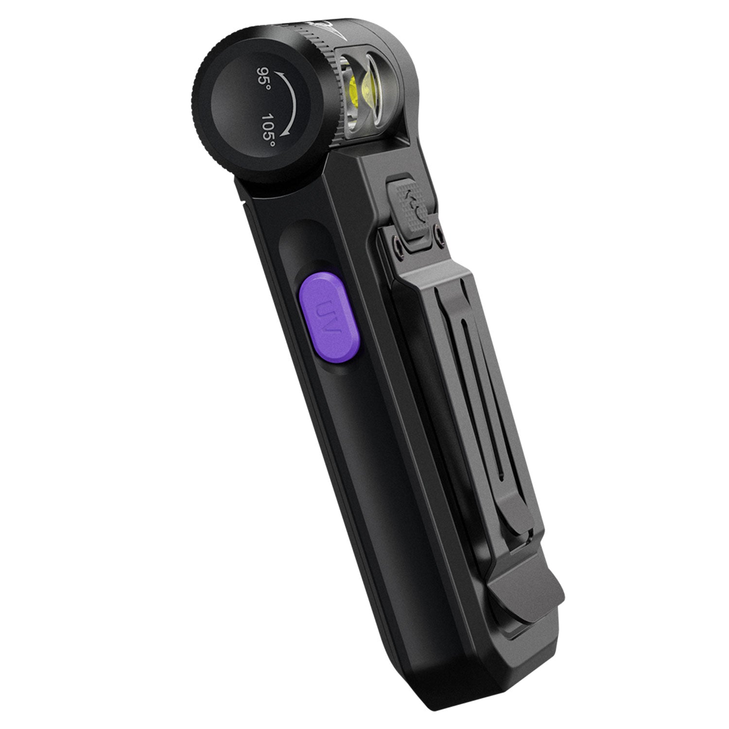 Fenix SW05R-UV LED Taschenlampe 150 Lumen Weißlicht + UV-Licht mit Clip & Magnet – Detailansicht