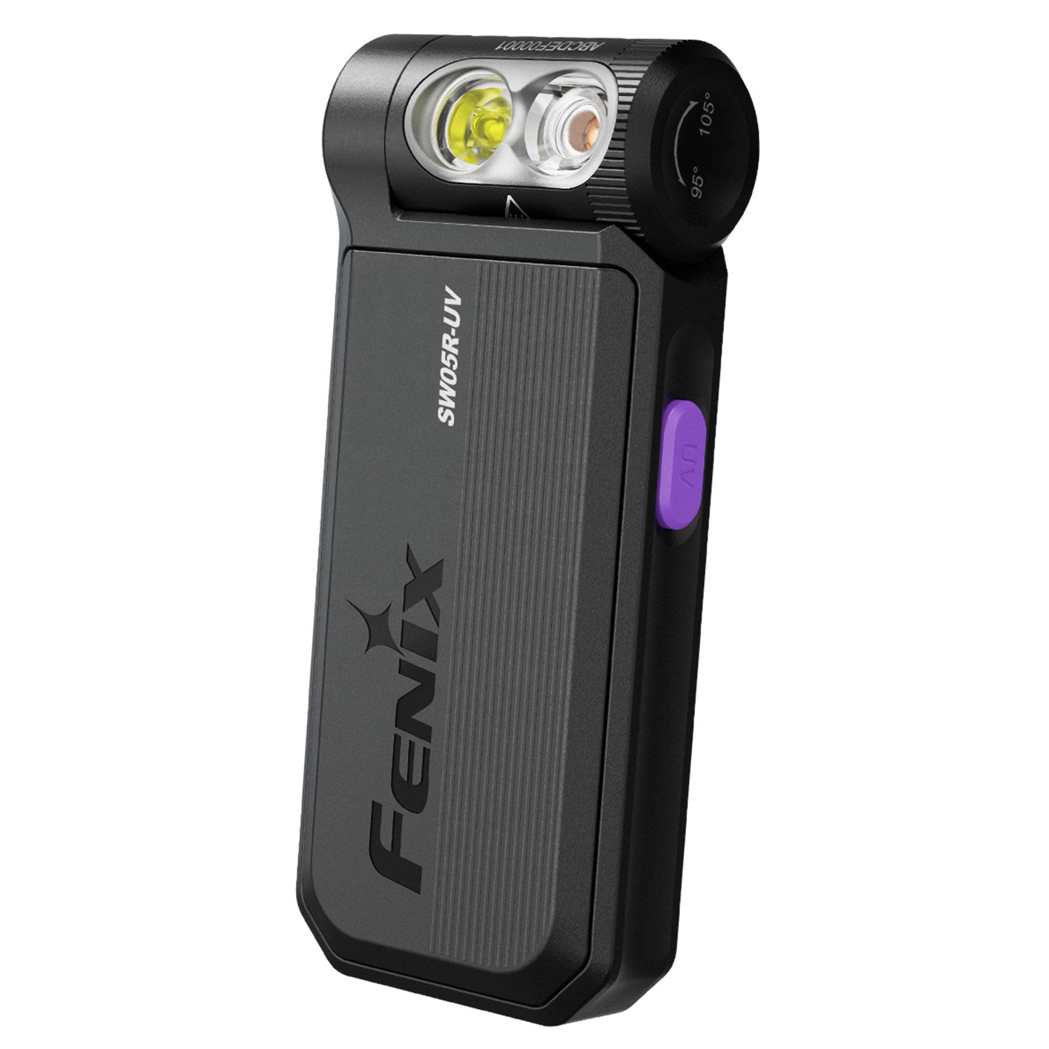 Fenix SW05R-UV LED Taschenlampe 150 Lumen Weißlicht + UV-Licht mit Clip & Magnet – Detailansicht