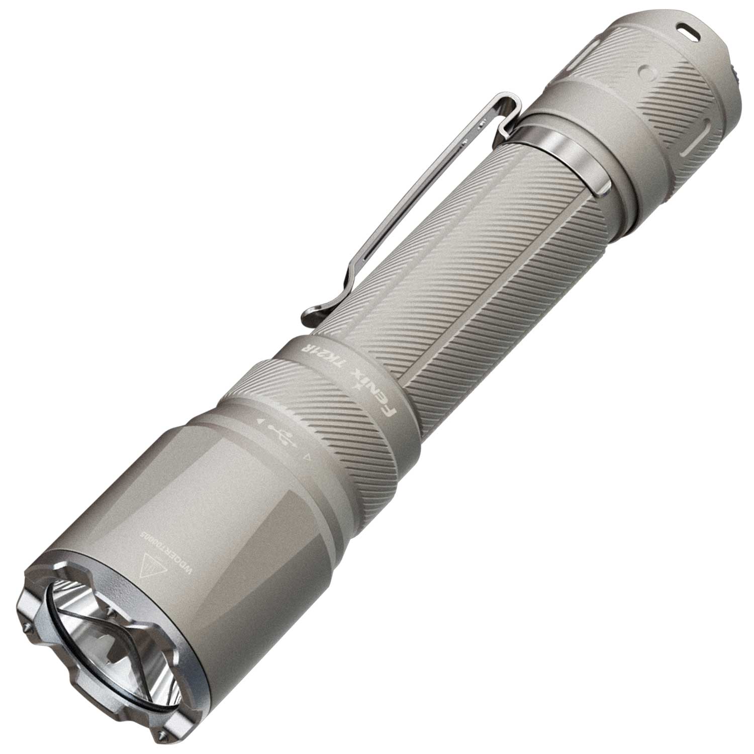 Fenix TK21R – Polizei Taschenlampe mit Akku und USB-C 3600 Lumen (Ceramic Khaki) – Detailansicht