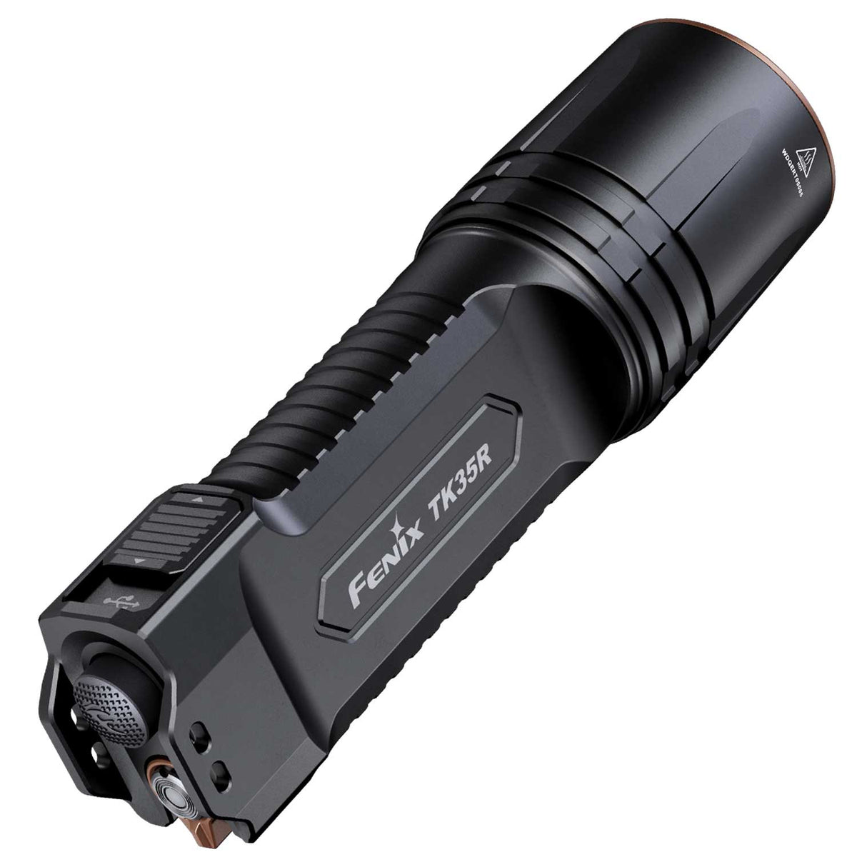 Fenix TK35R – Polizei Taschenlampe mit UV-Licht & Weißlicht 5800 Lumen Akku & USB-C – Detailansicht