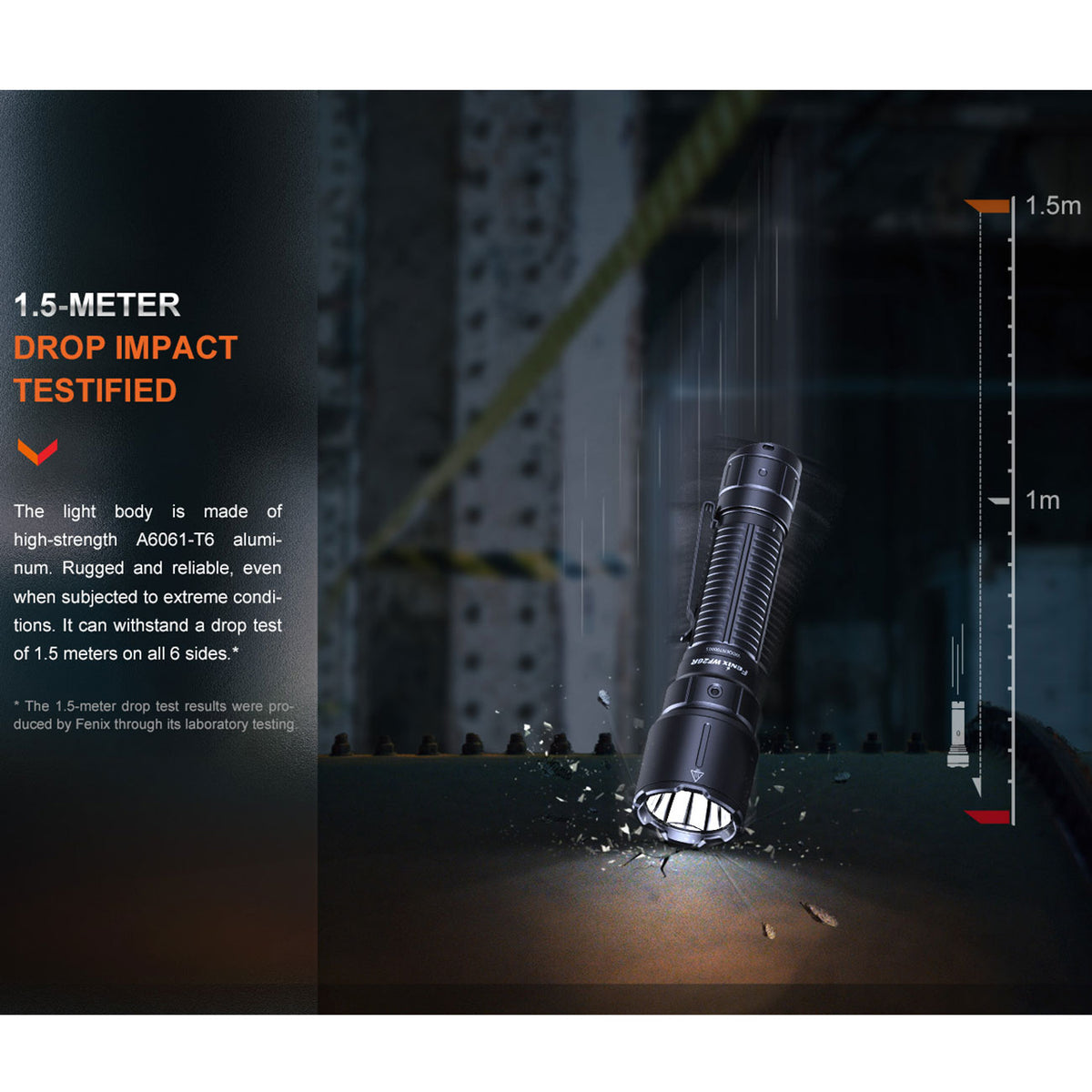 Fenix WF26R – Taschenlampe mit Ladestation für Polizei & Wachschutz, 3000 Lumen – Produktansicht der Lampe – Detailansicht 11