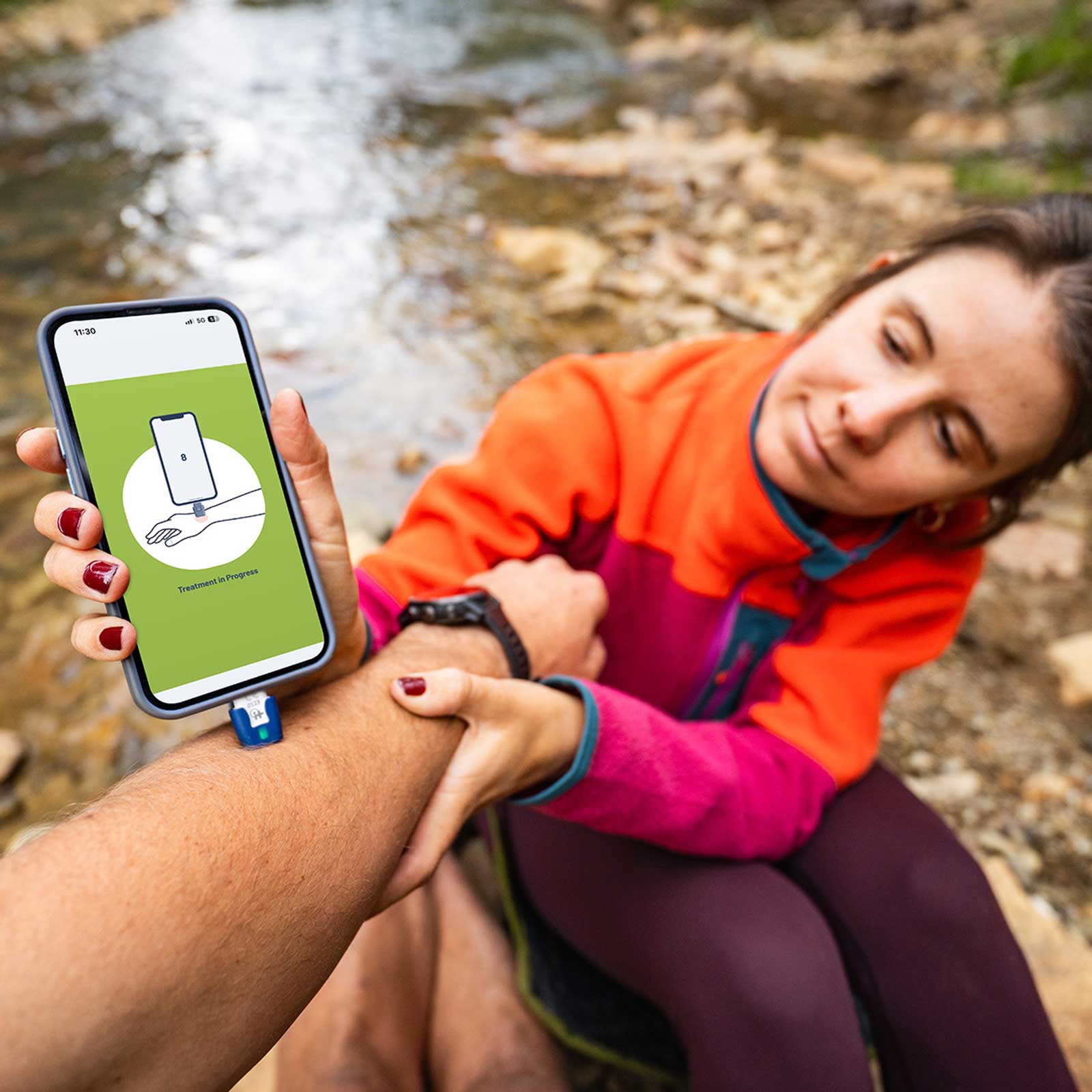 heat it classic – Insektenstichheiler für iPhone & Android – Heatit Anwendung auf der haut