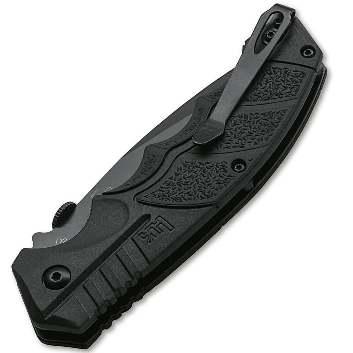 Heckler & Koch SFP Tactical Folder All Black Taschenmesser mit Clip – Detailansicht
