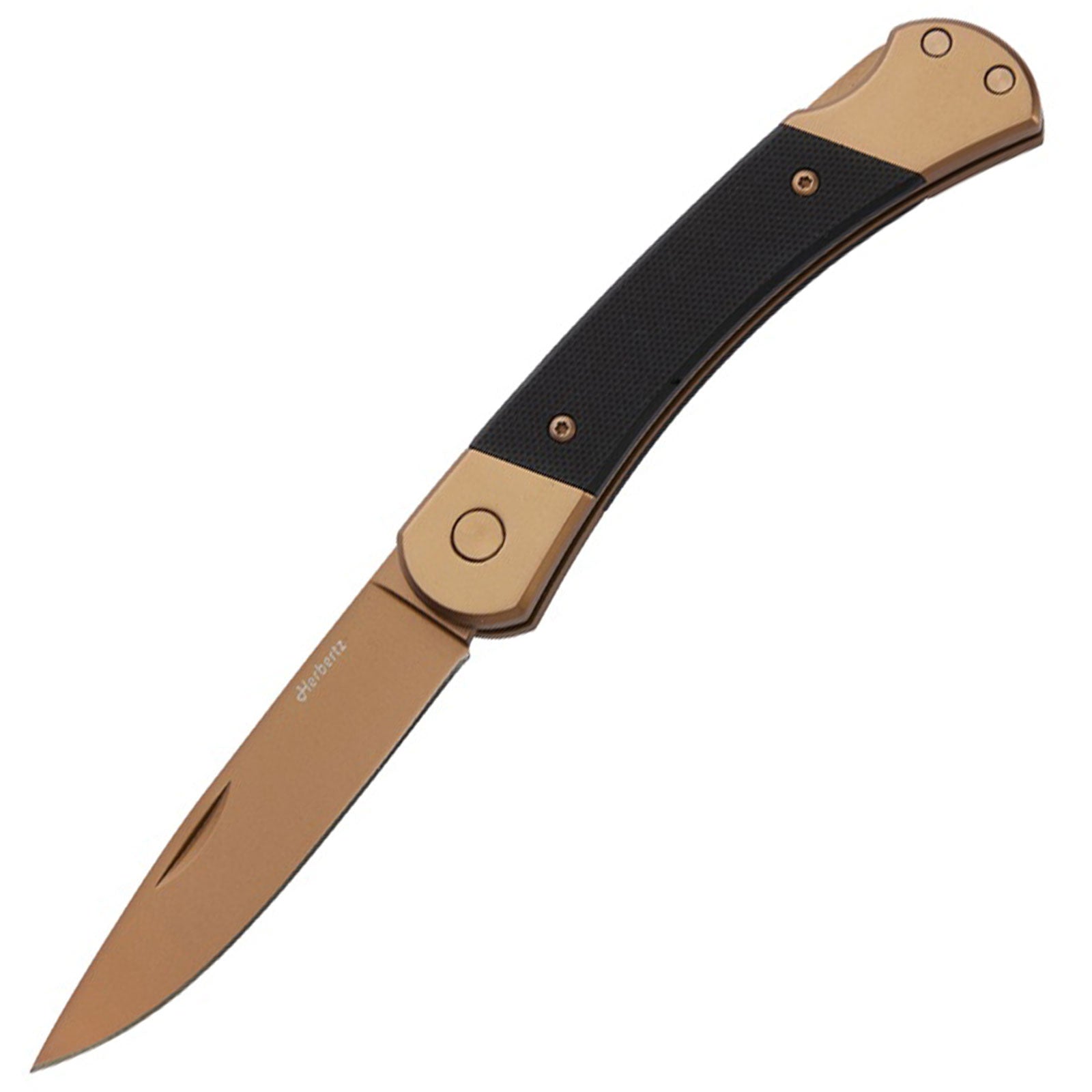 Herbertz Rosengold Taschenmesser Medium – D2-Klinge, Titanbeschichtung & G10-Griff – Produktbild