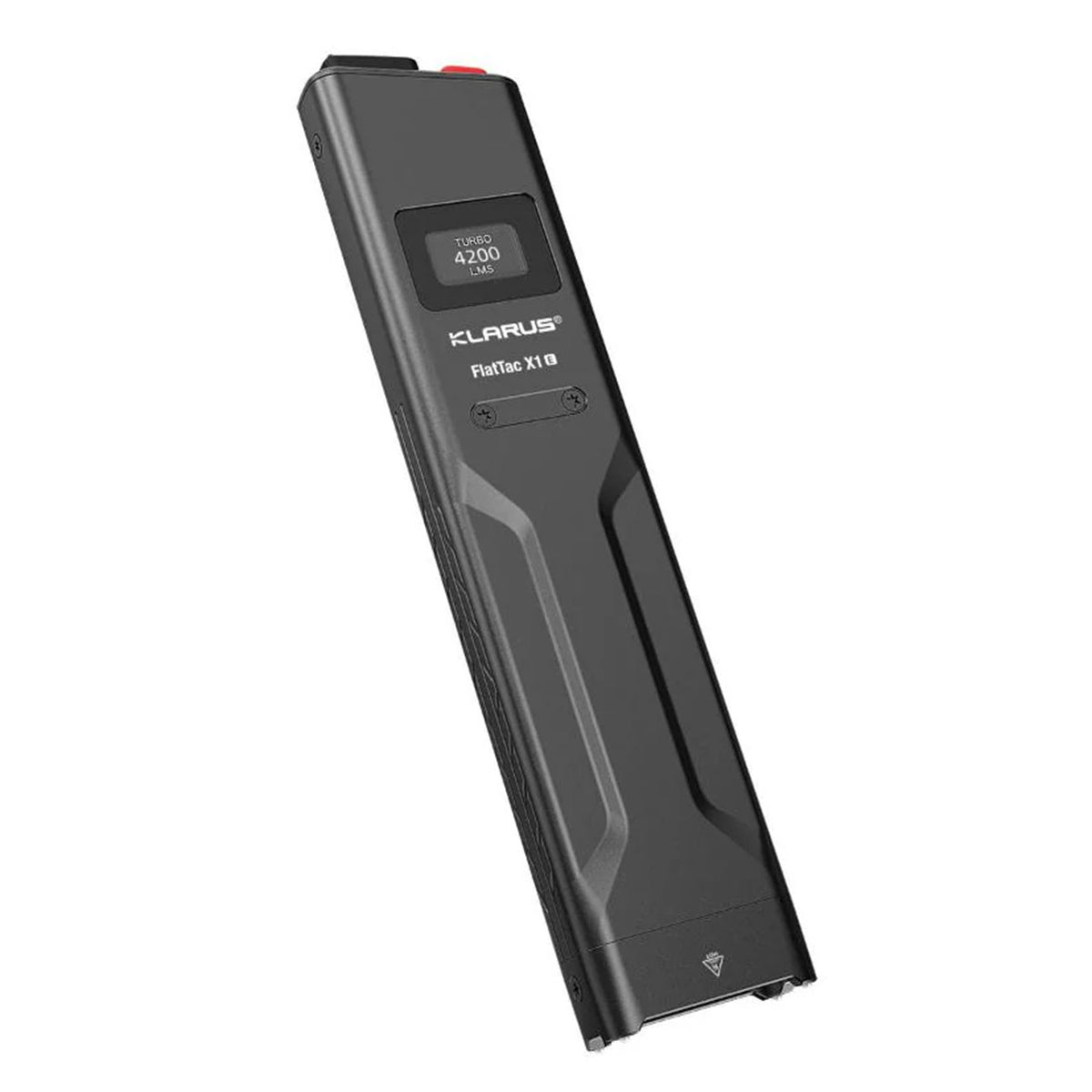 Klarus X1 FlatTac V3 – Flache Taschenlampe mit 4200 Lumen, OLED-Display, USB-C – Detailansicht