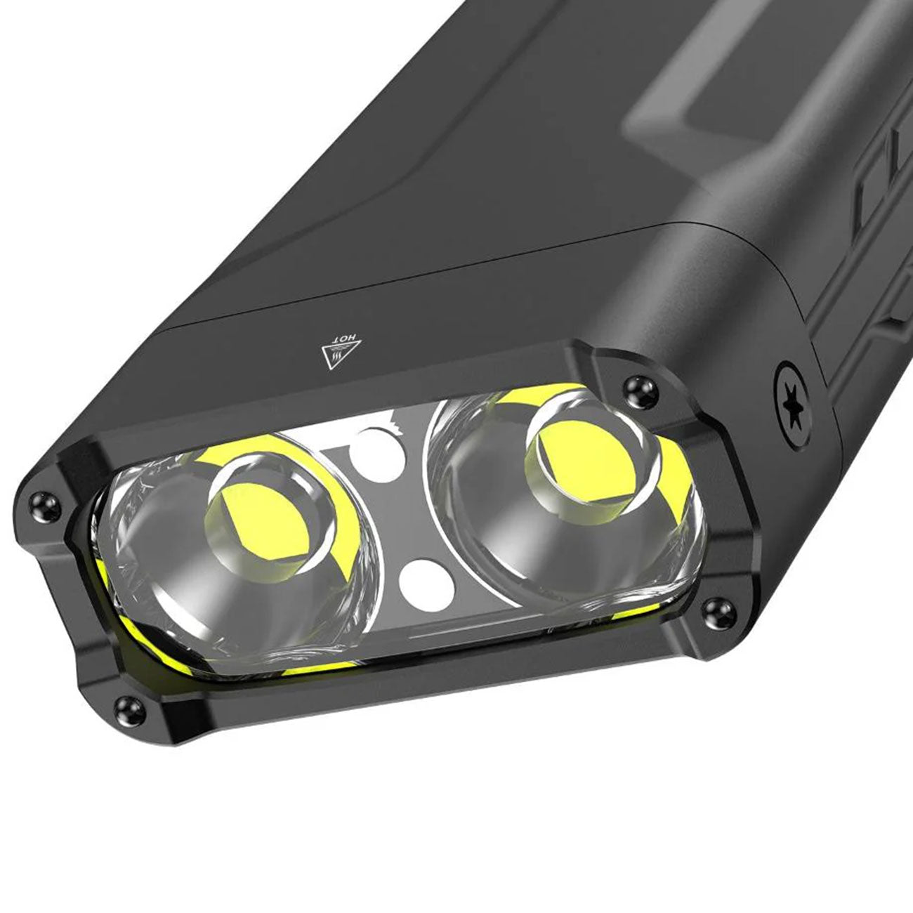 Klarus X1 FlatTac V3 – Flache Taschenlampe mit 4200 Lumen, OLED-Display, USB-C – Detailansicht